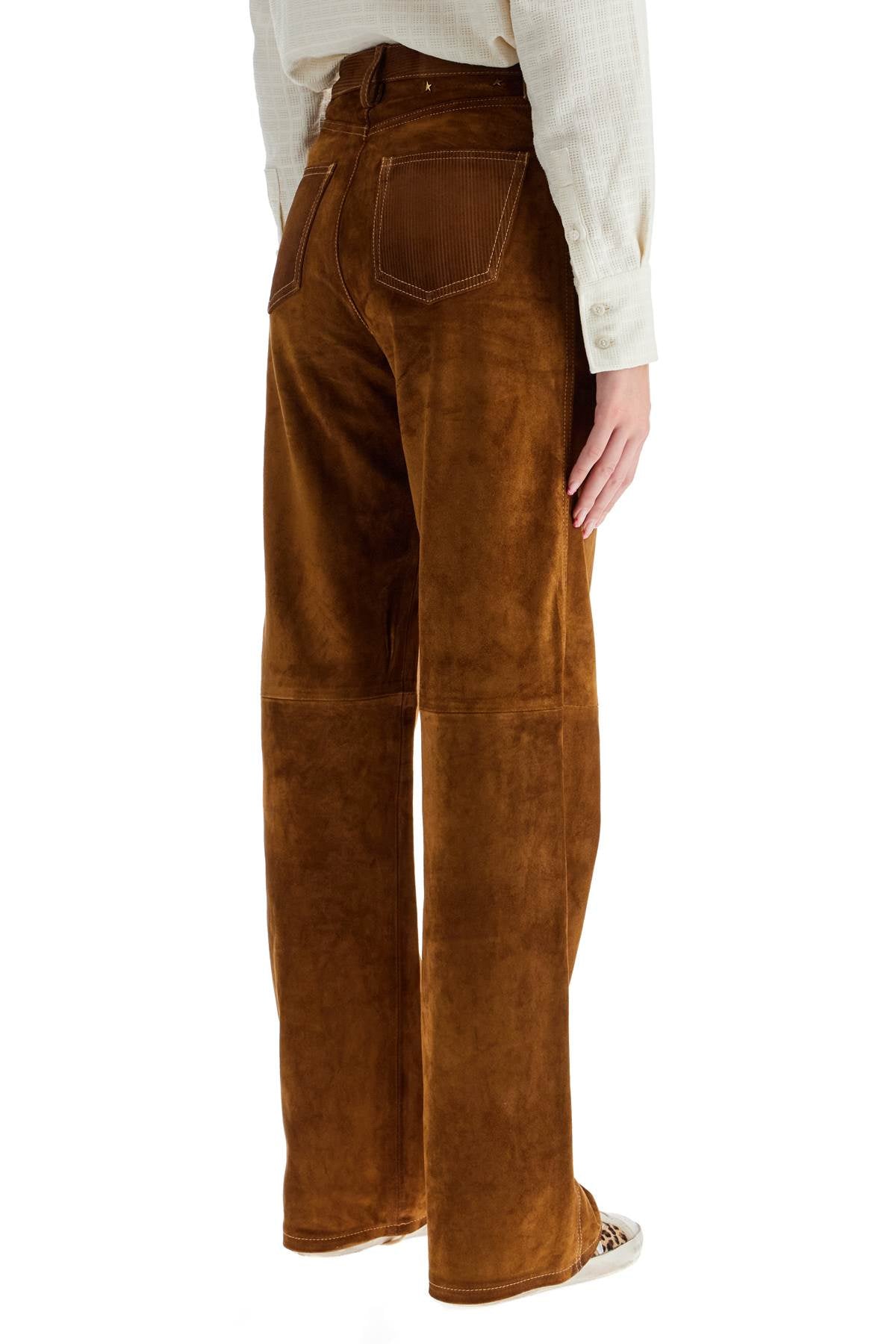 GOLDEN GOOSE suede leather pants for men