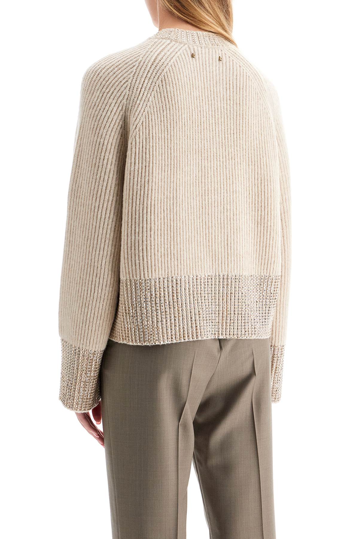 GOLDEN GOOSE boxy sweater with crystals