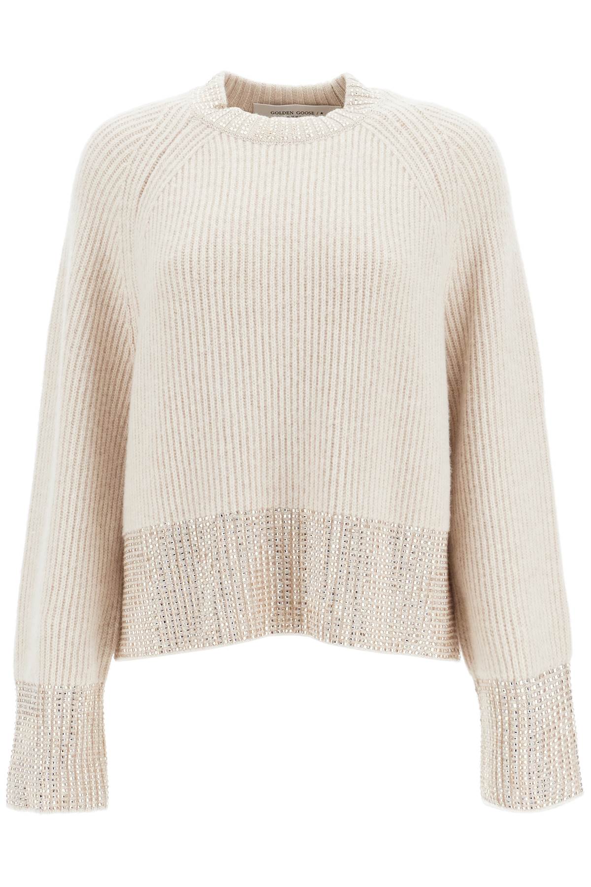 GOLDEN GOOSE boxy sweater with crystals