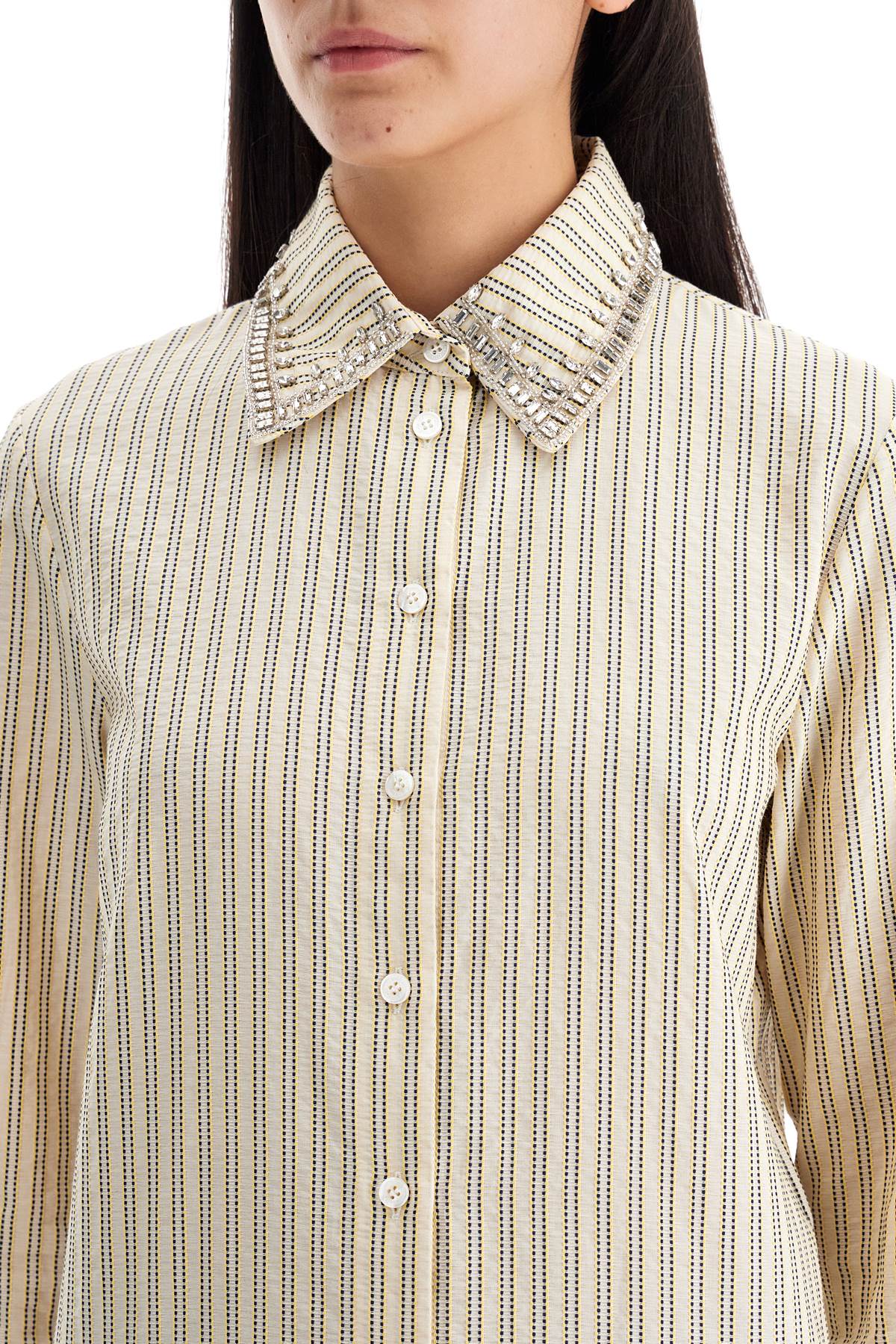 GOLDEN GOOSE long-sleeved shirt with crystals