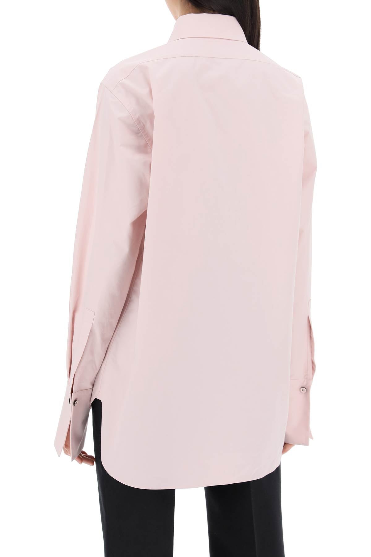 JIL SANDER pleated bib shirt with