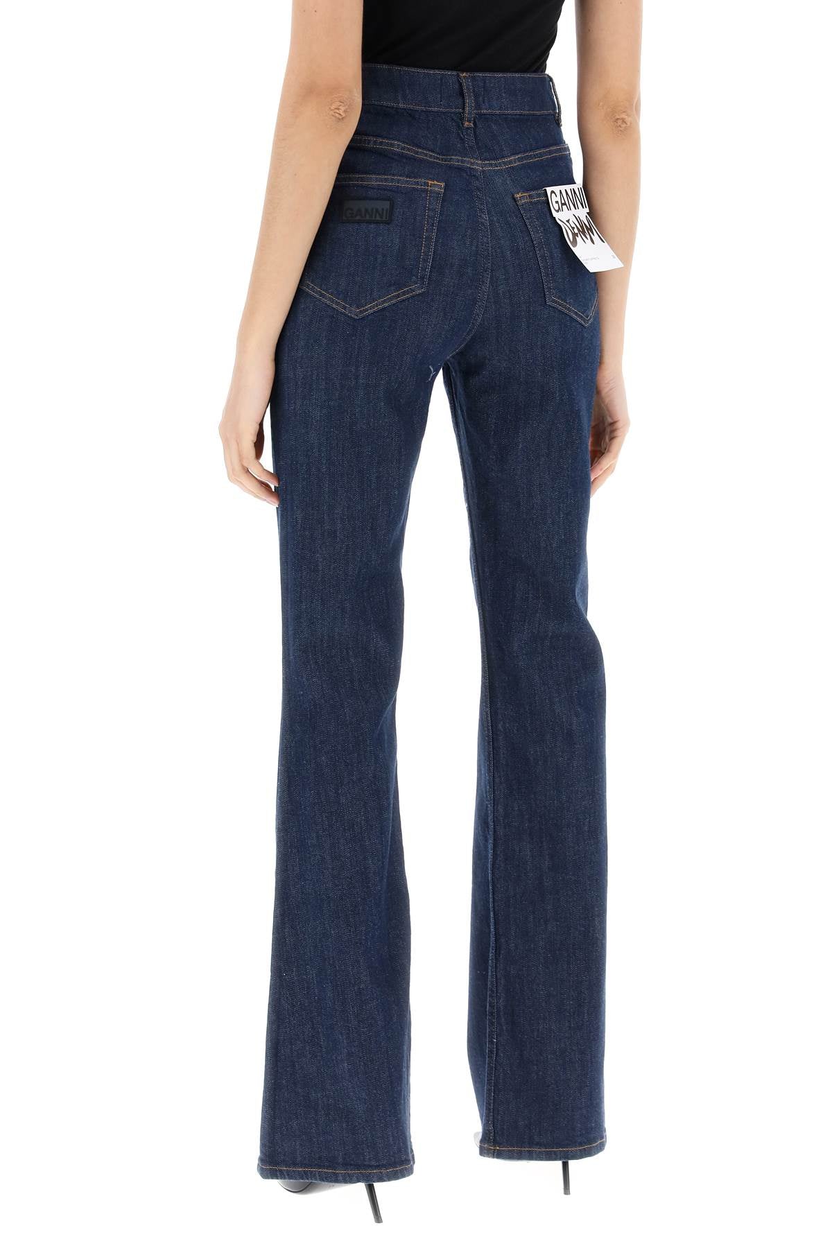 GANNI high-waisted flared jeans