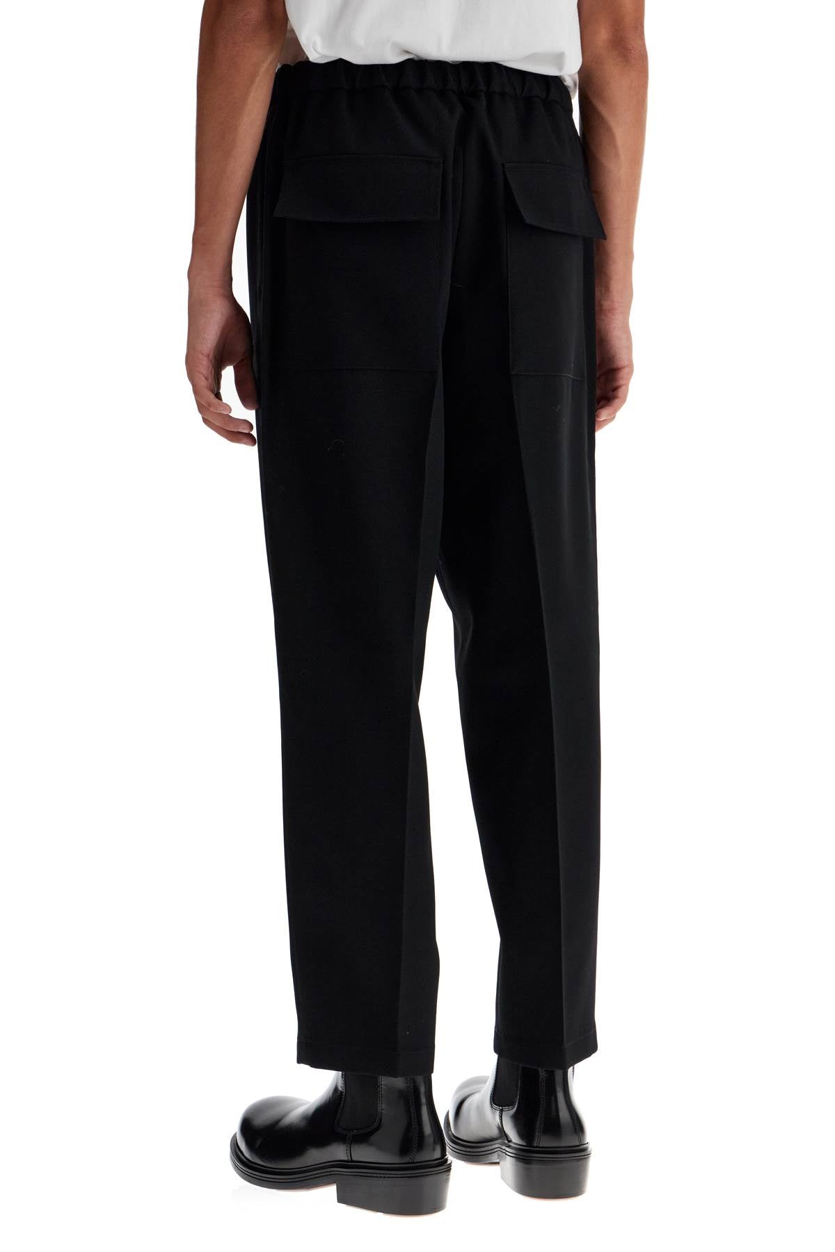 JIL SANDER tapered wool twill trousers