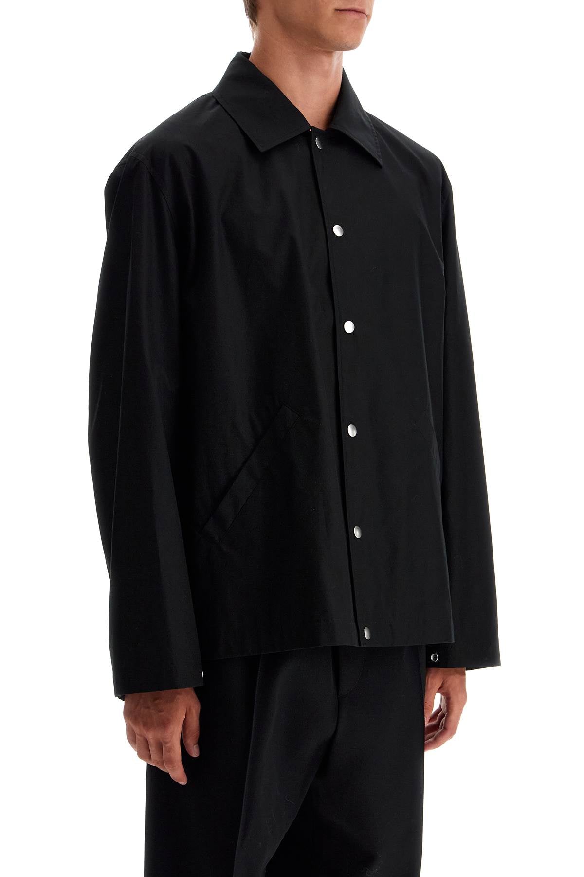 JIL SANDER cotton logo overshirt with