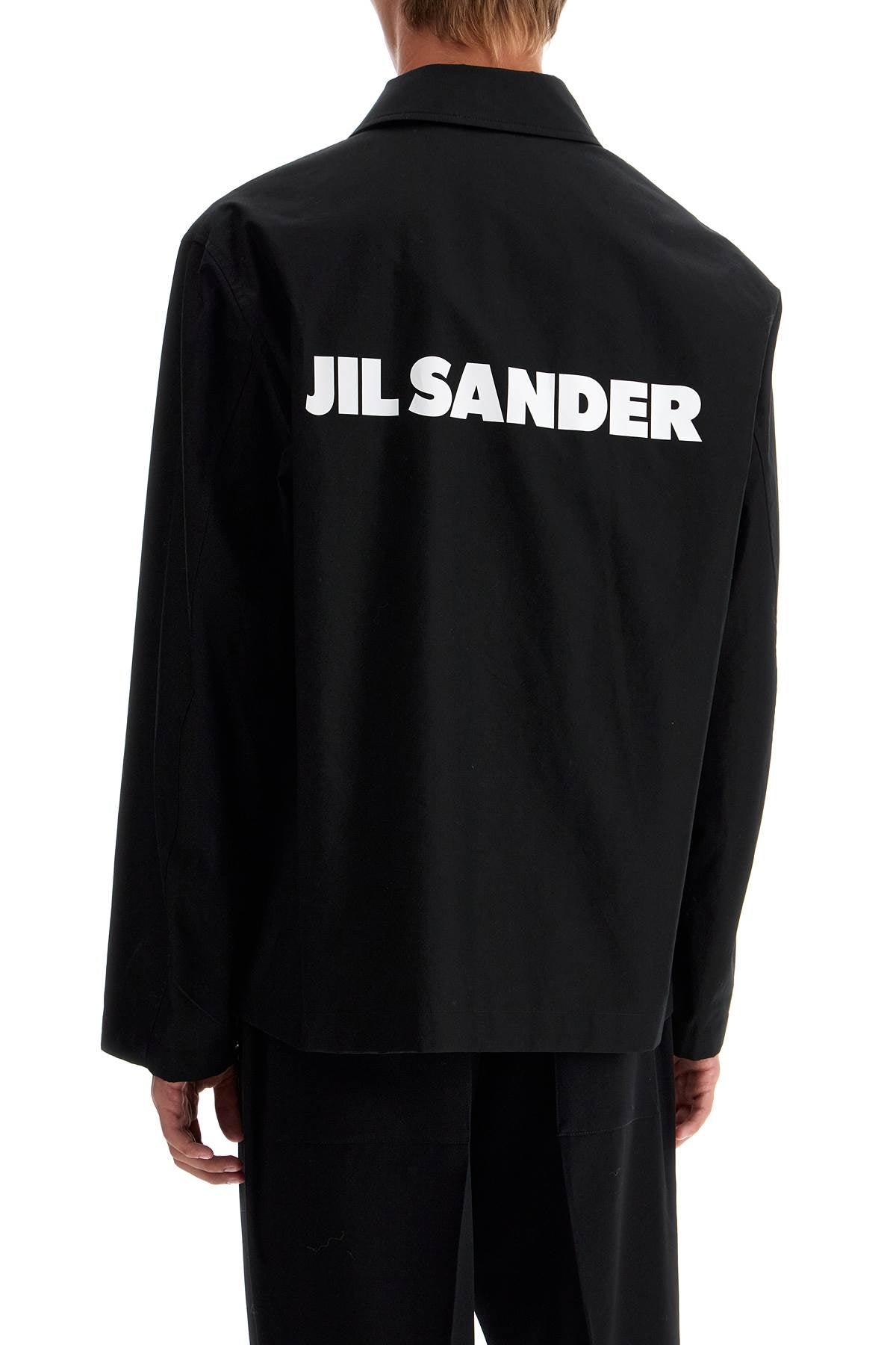 JIL SANDER cotton logo overshirt with