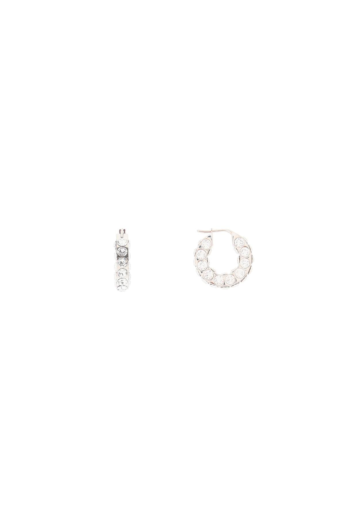 AMINA MUADDI small jahleel hoop earrings with crystals