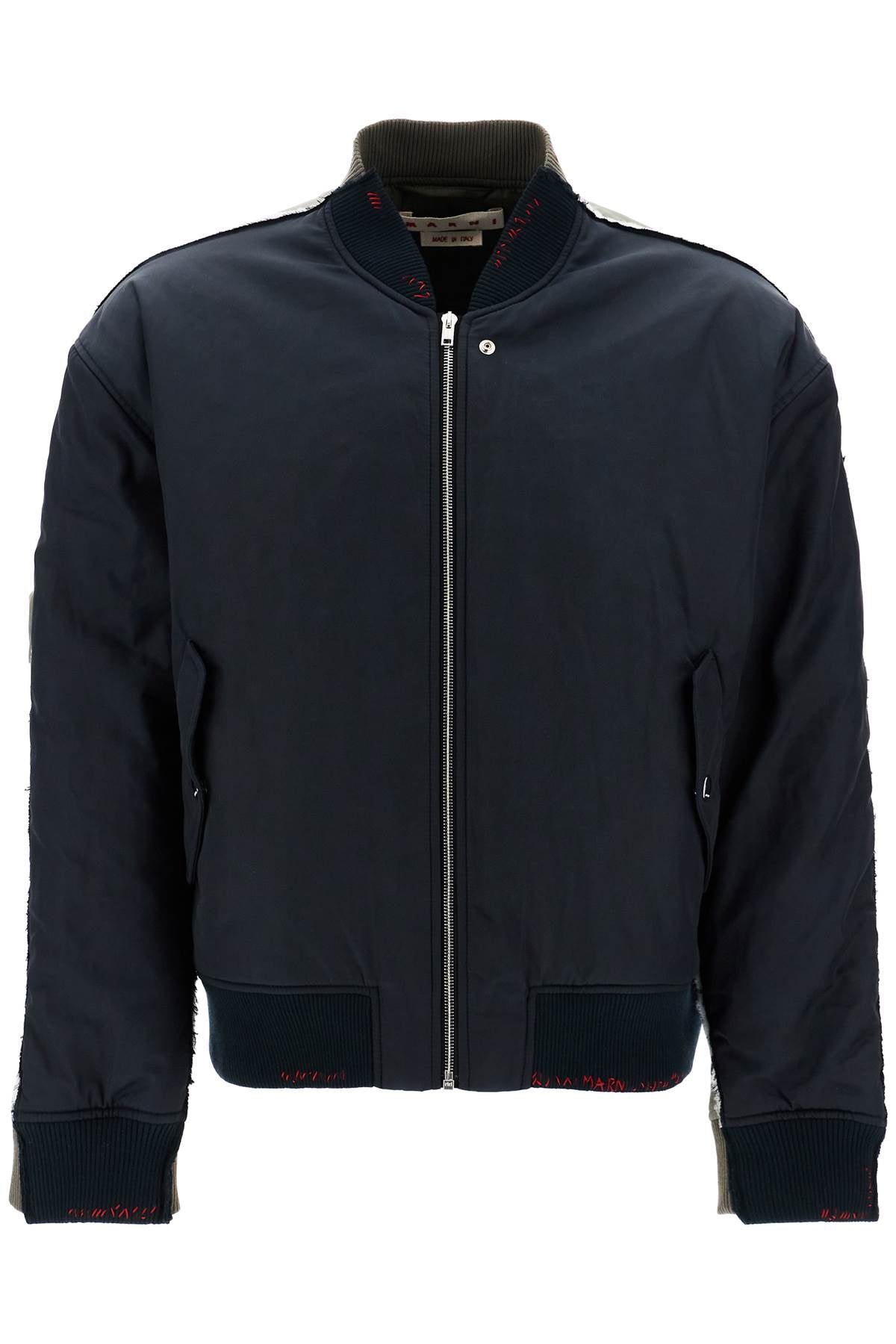 MARNI two-tone bomber jacket with stitching