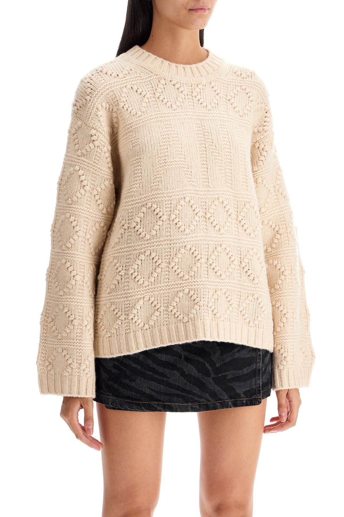 GANNI wool and cotton blend pullover