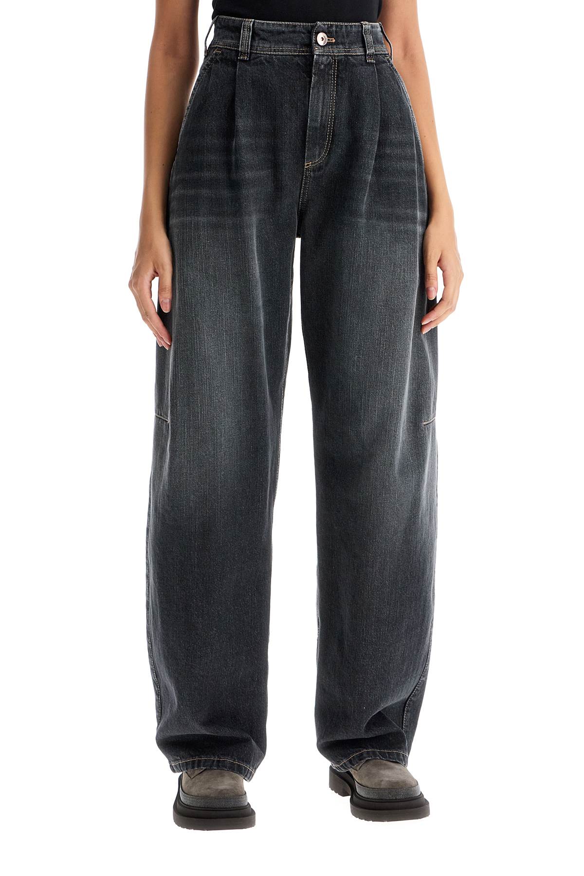 BRUNELLO CUCINELLI curved leg jeans for a