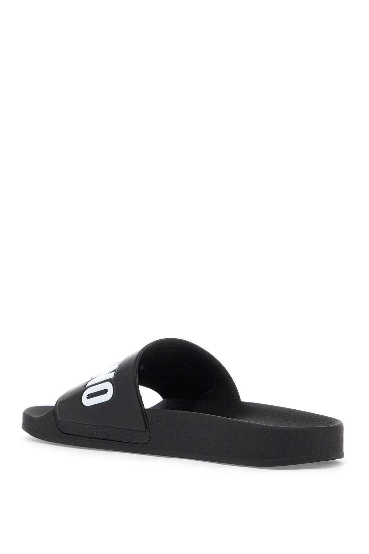 MOSCHINO rubber slides with logo branding