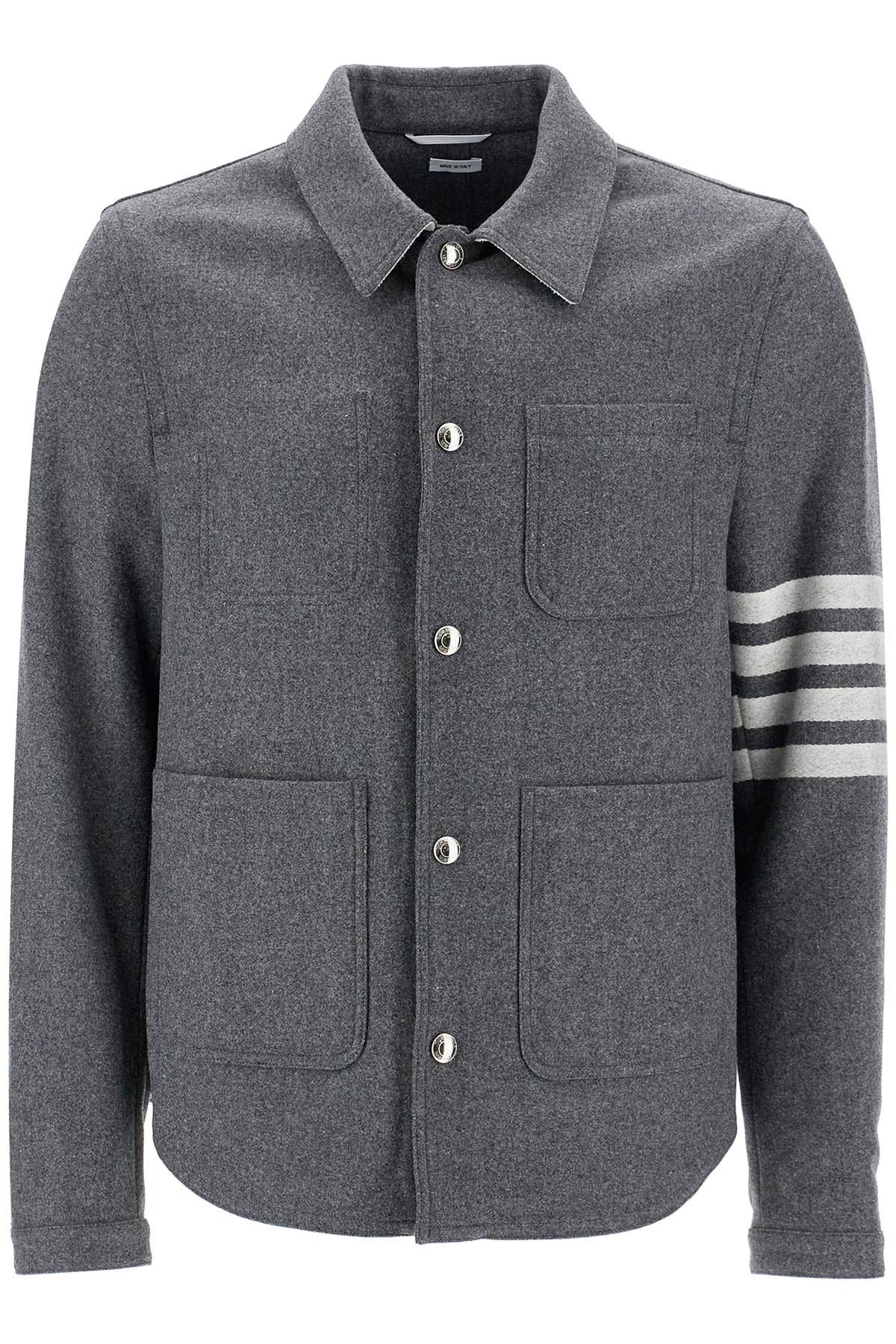 THOM BROWNE wool and cashmere blend oversh