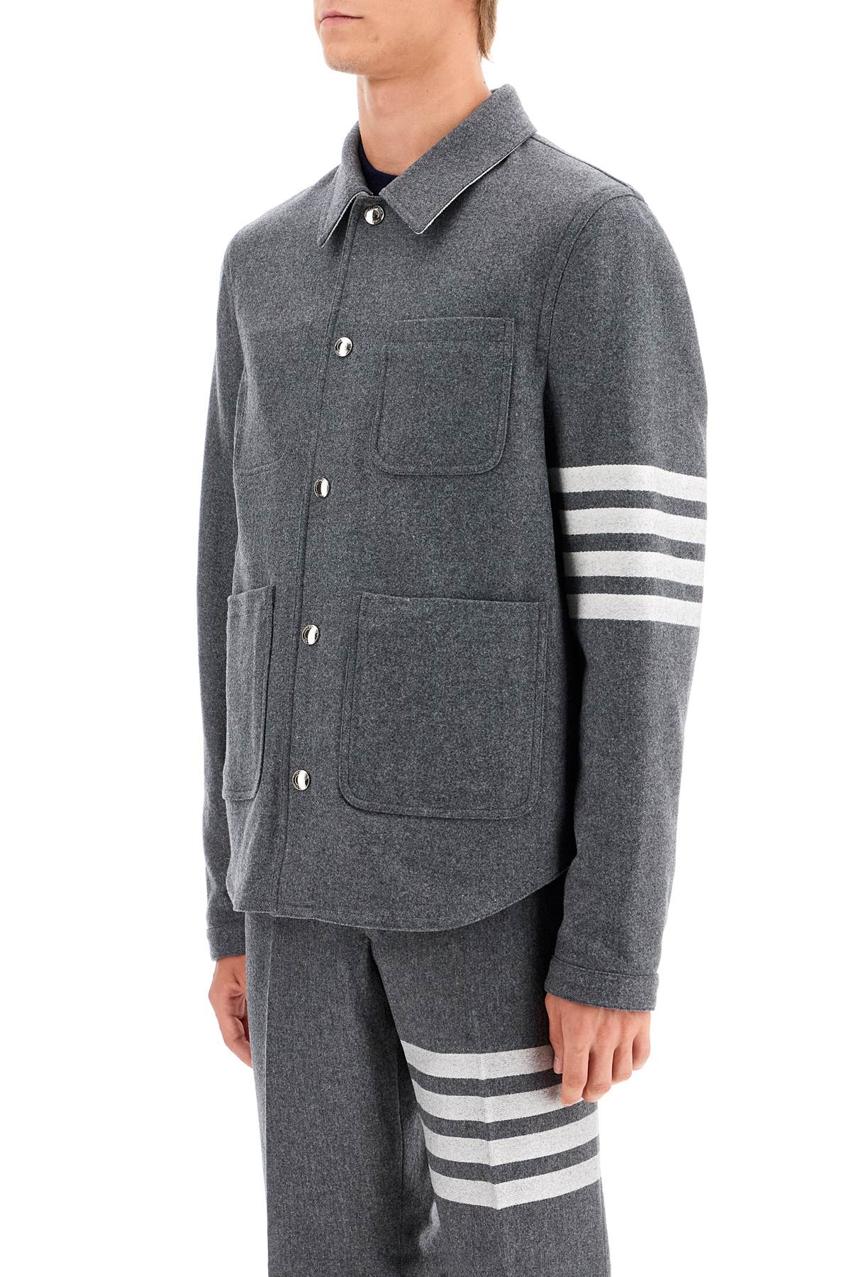 THOM BROWNE wool and cashmere blend oversh