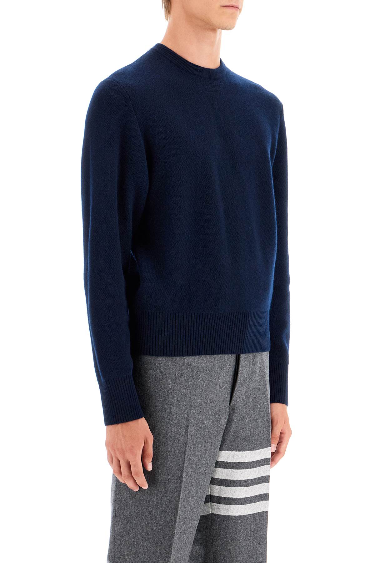 THOM BROWNE wool piqué crewneck pullover