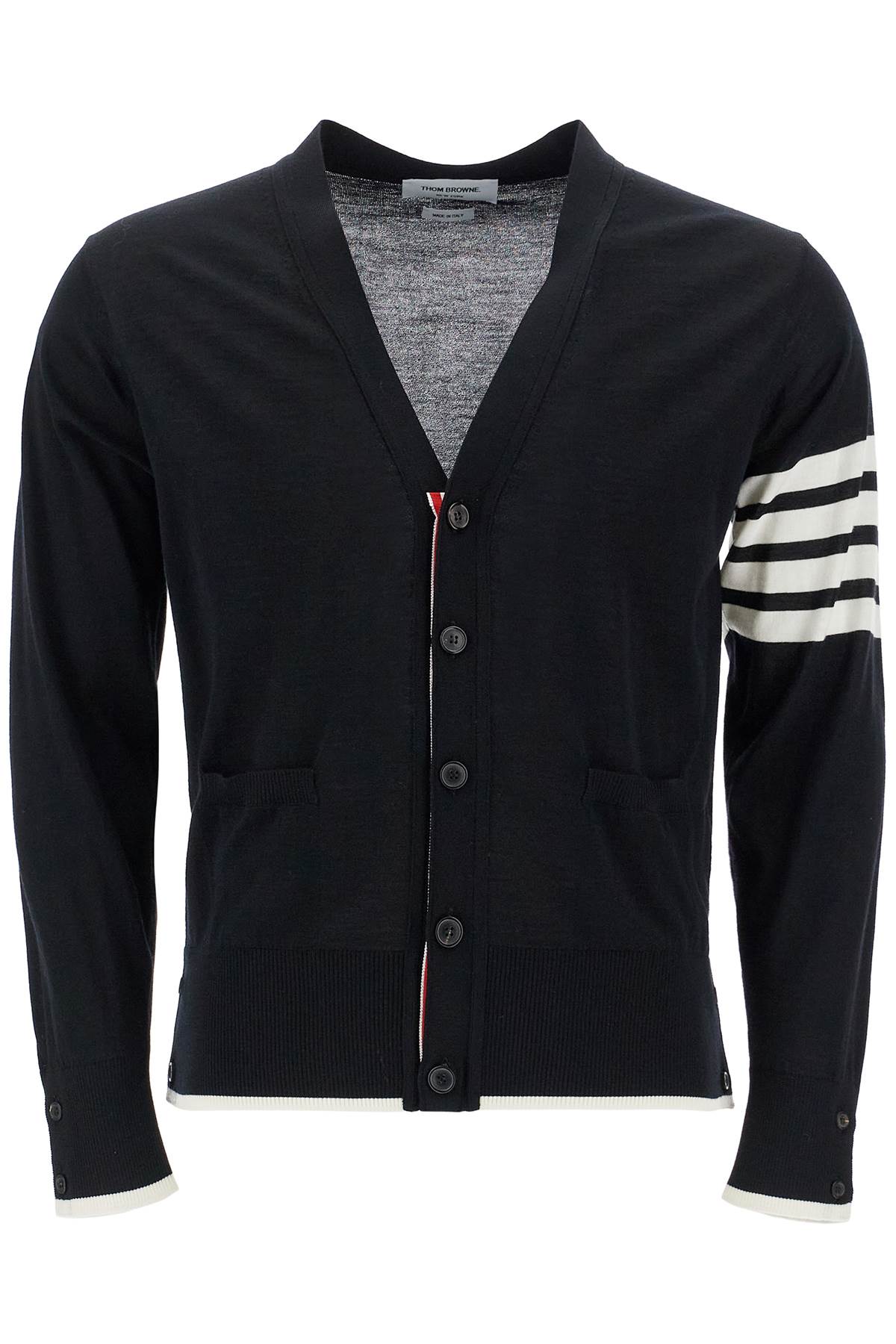 THOM BROWNE virgin wool cardigan for women