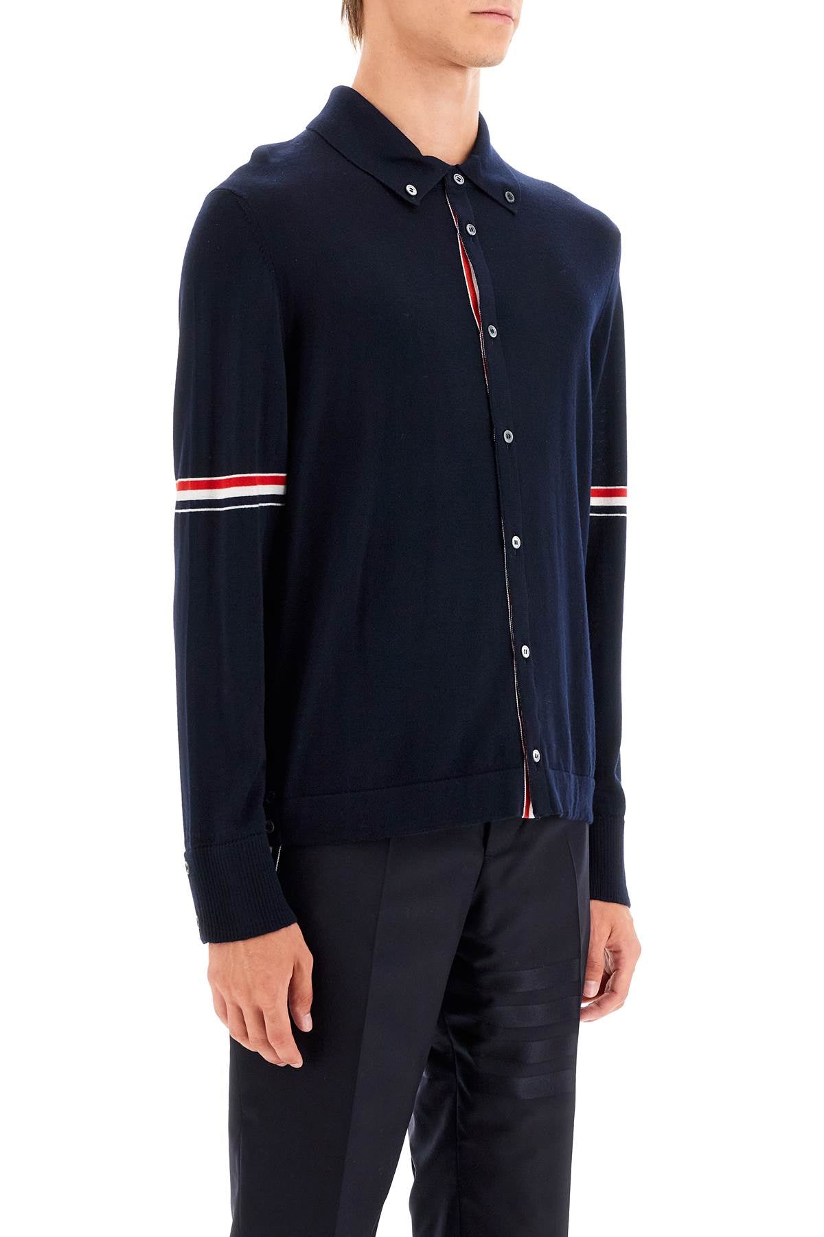 THOM BROWNE wool button-down cardigan for