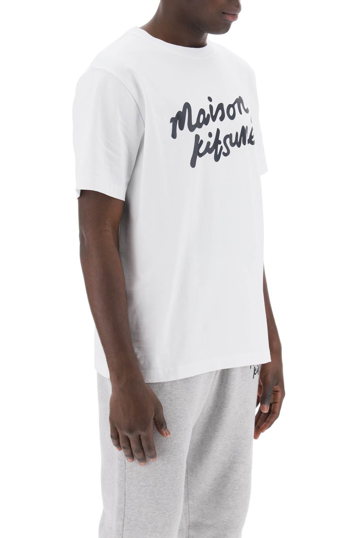 MAISON KITSUNE t-shirt with logo in handwriting