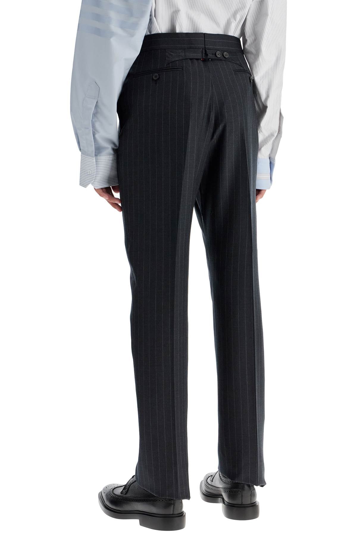 THOM BROWNE striped wool trousers