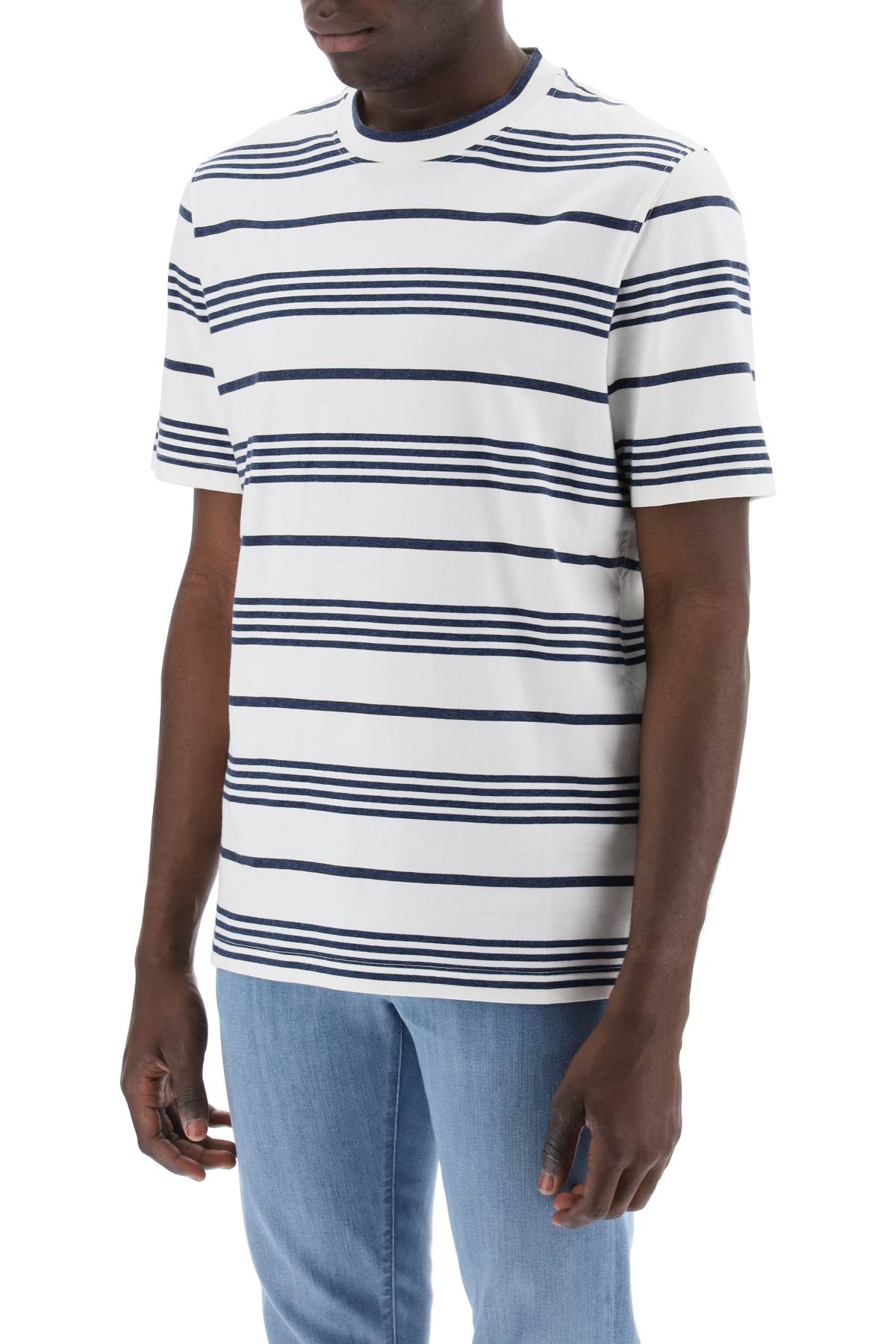 BRUNELLO CUCINELLI striped crewneck t-shirt