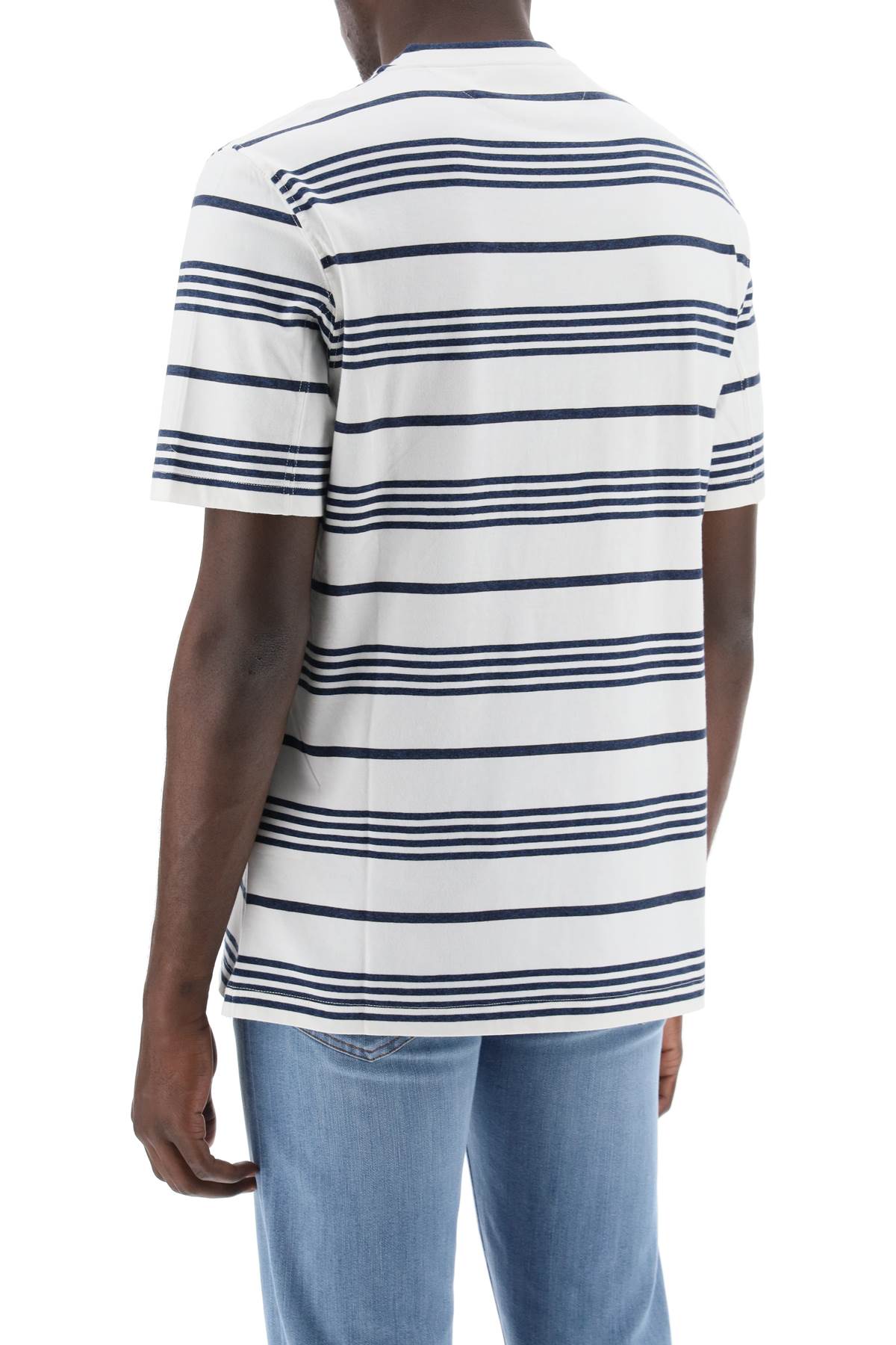 BRUNELLO CUCINELLI striped crewneck t-shirt