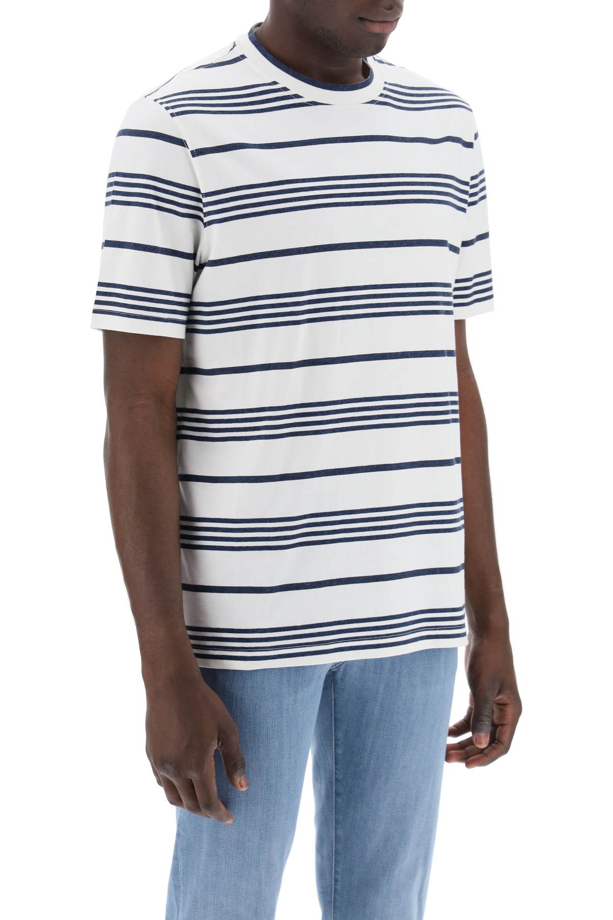 BRUNELLO CUCINELLI striped crewneck t-shirt