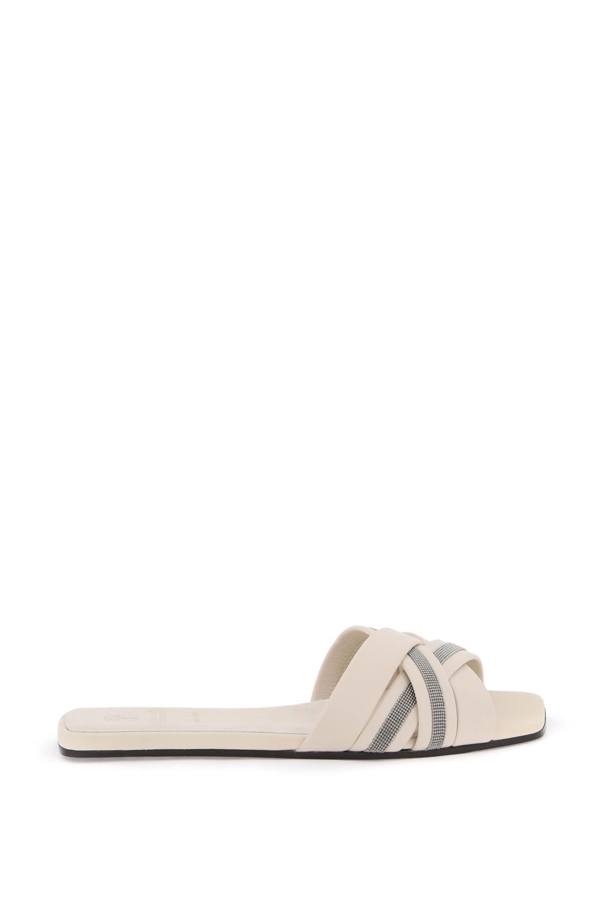 BRUNELLO CUCINELLI "nappa slides with decorative charm"