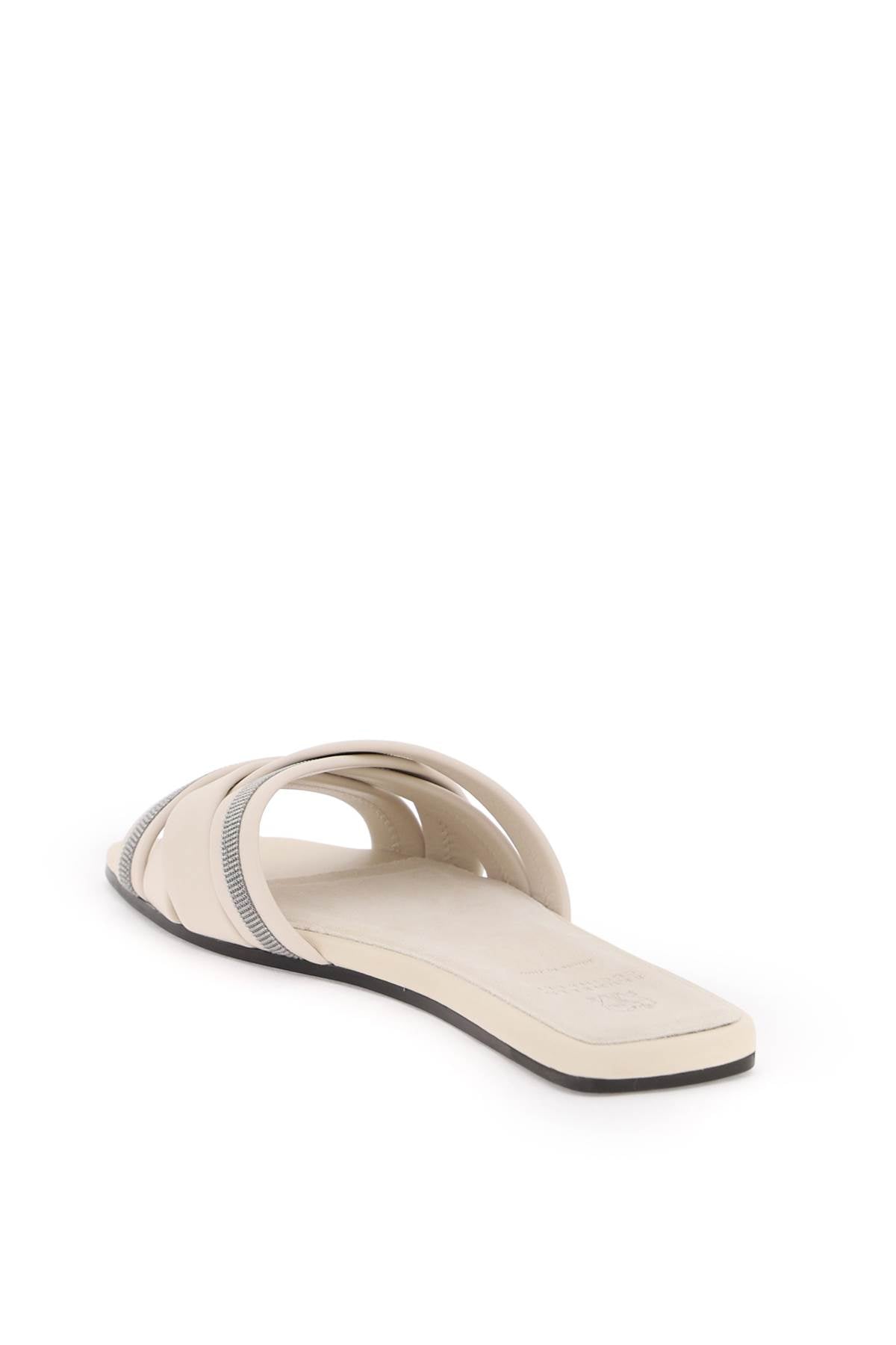 BRUNELLO CUCINELLI "nappa slides with decorative charm"