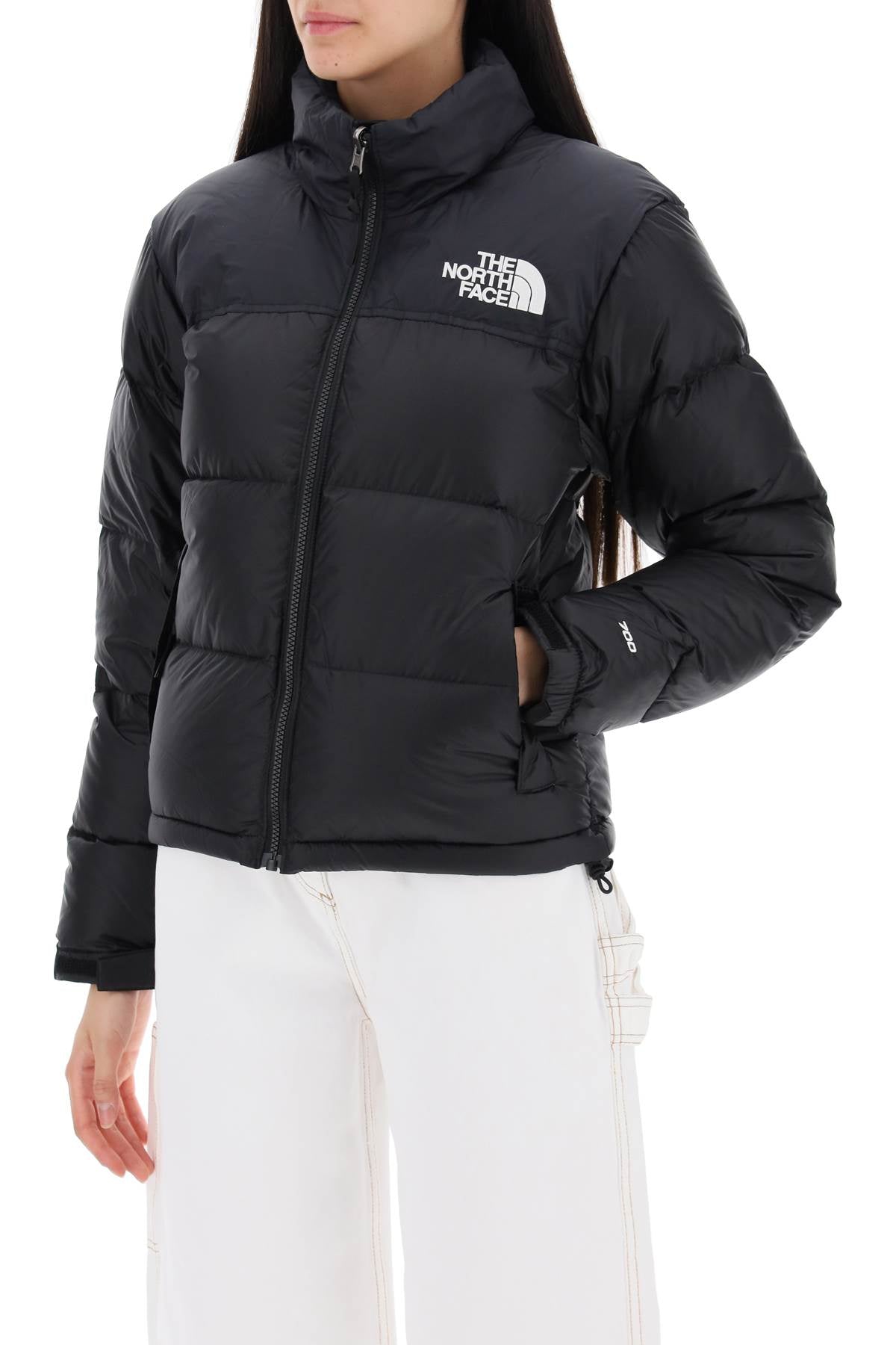 THE NORTH FACE ripstop nylon nuptse cropped down jacket