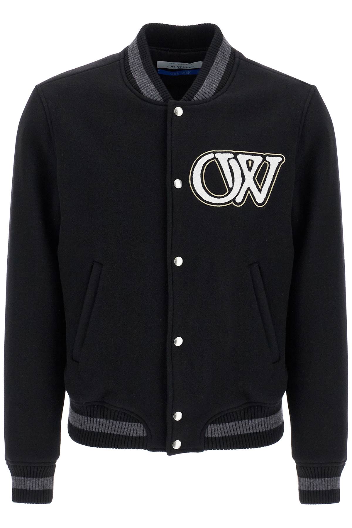 OFF-WHITE embroidered lettering varsity