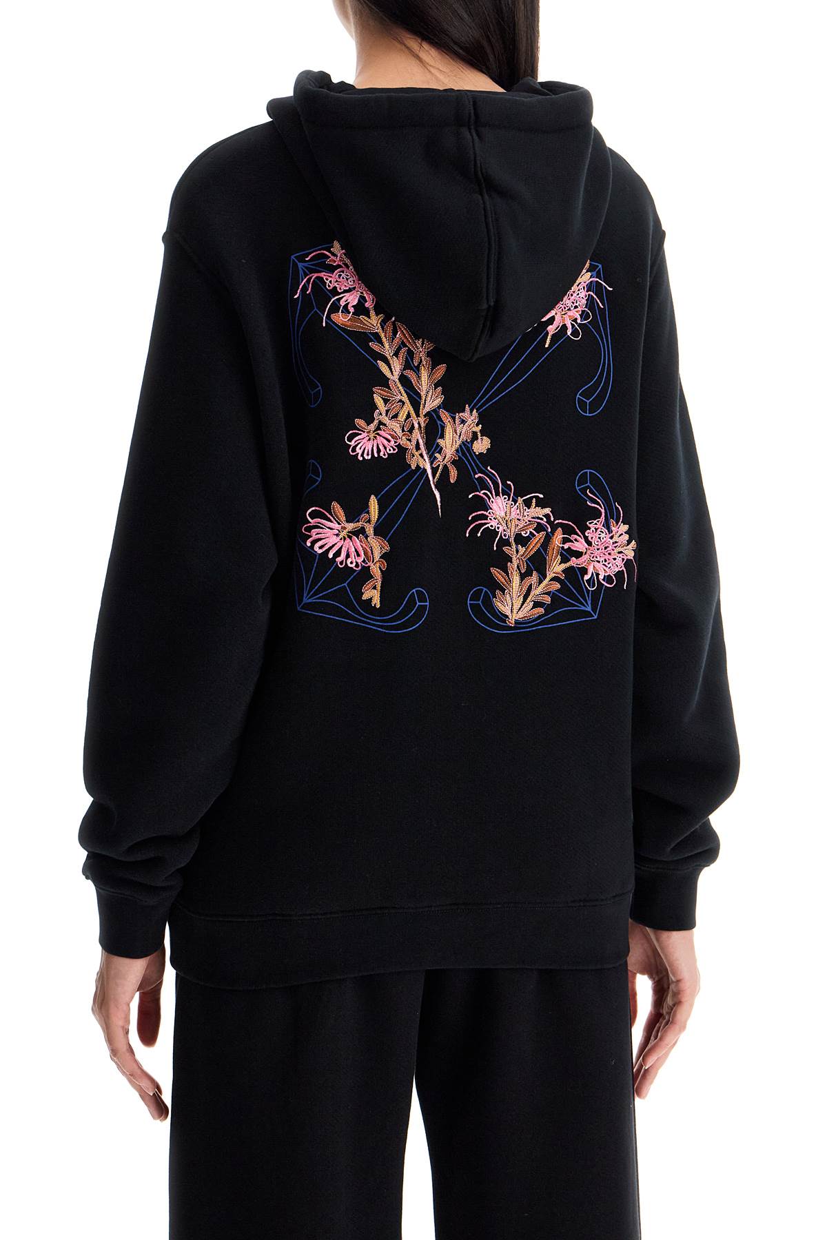 OFF-WHITE "pinkflower arrow hooded sweat