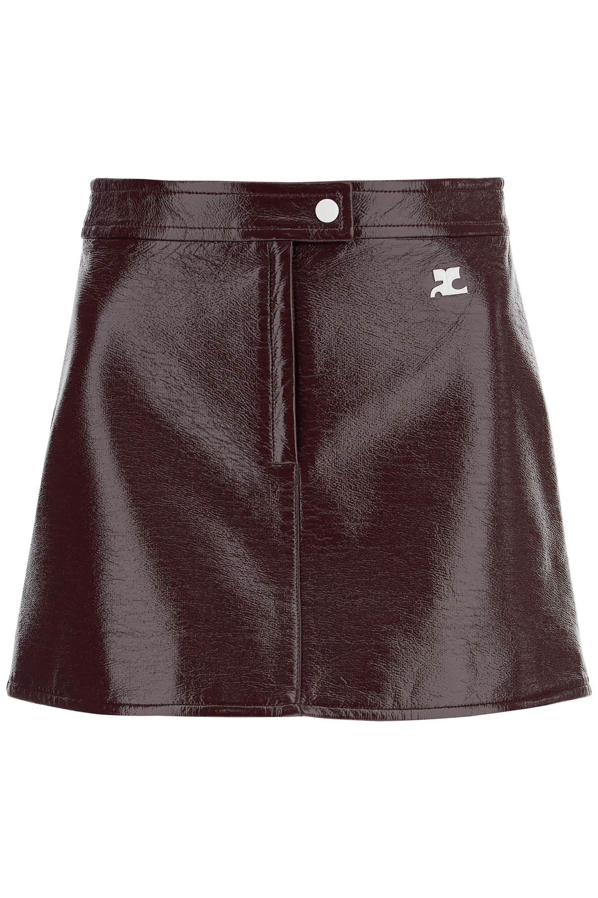 COURREGES vinyl effect mini skirt