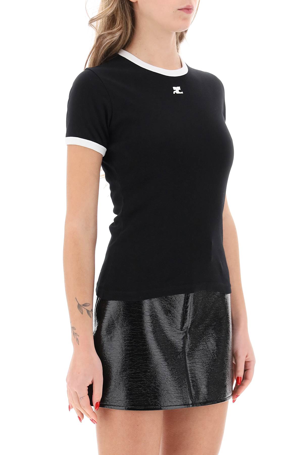 COURREGES re-edition t-shirt with contrast trims