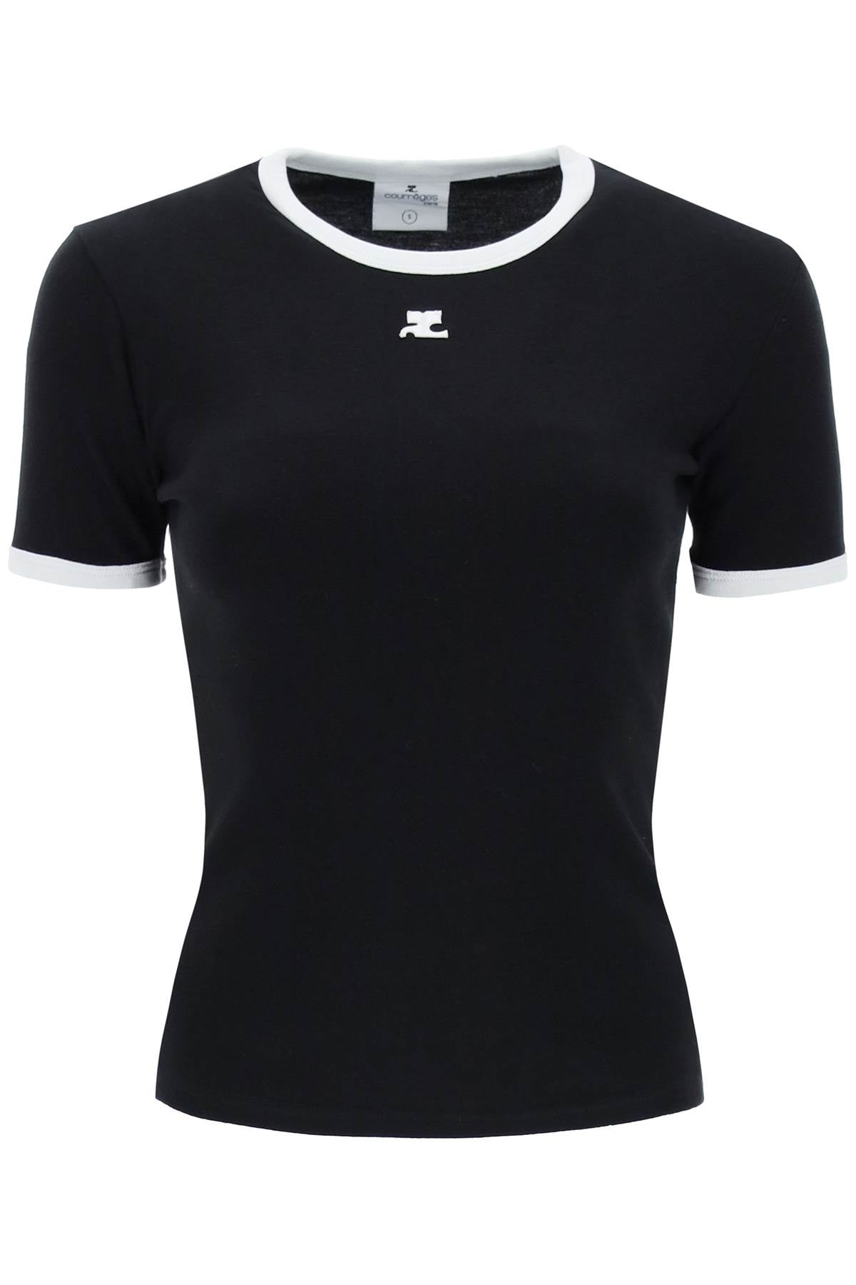 COURREGES re-edition t-shirt with contrast trims