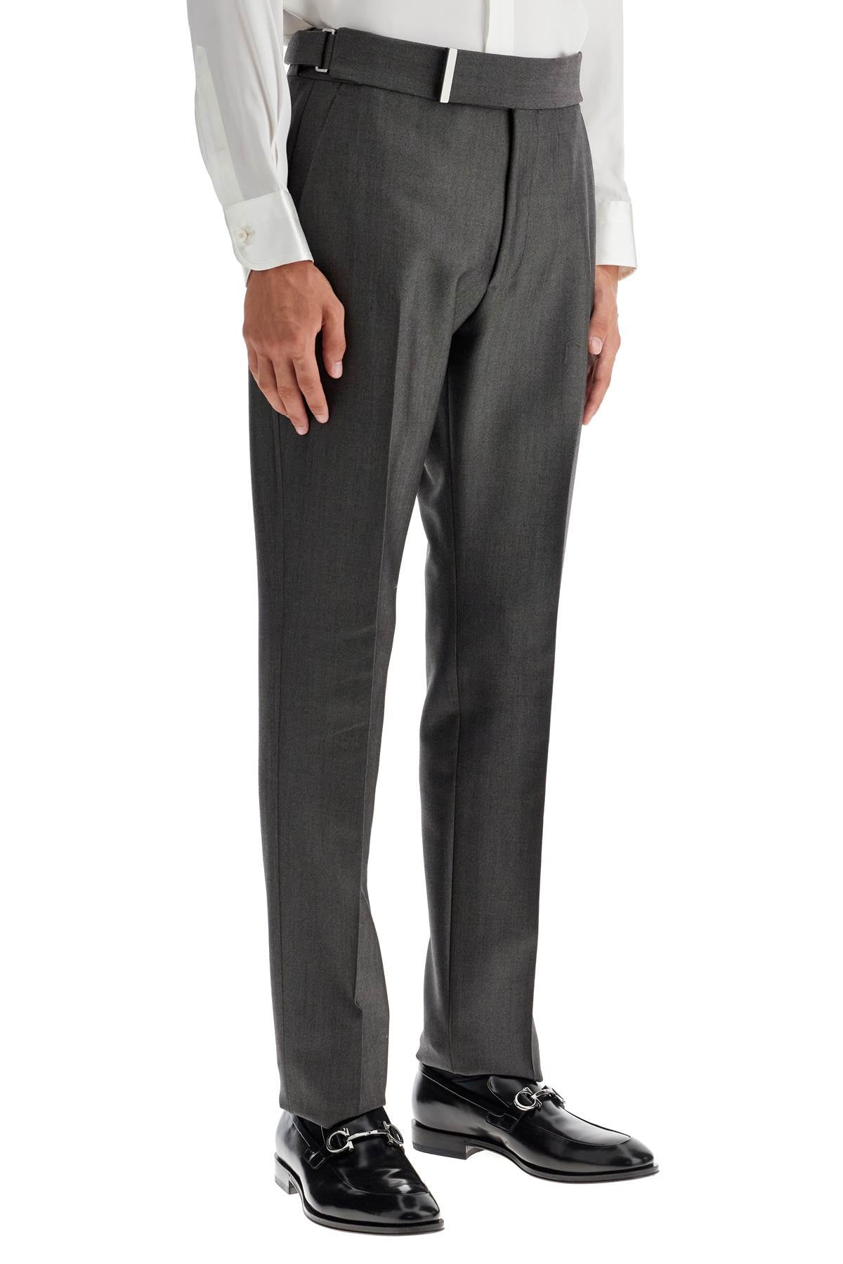 TOM FORD atticus wool and mohair mikado trousers