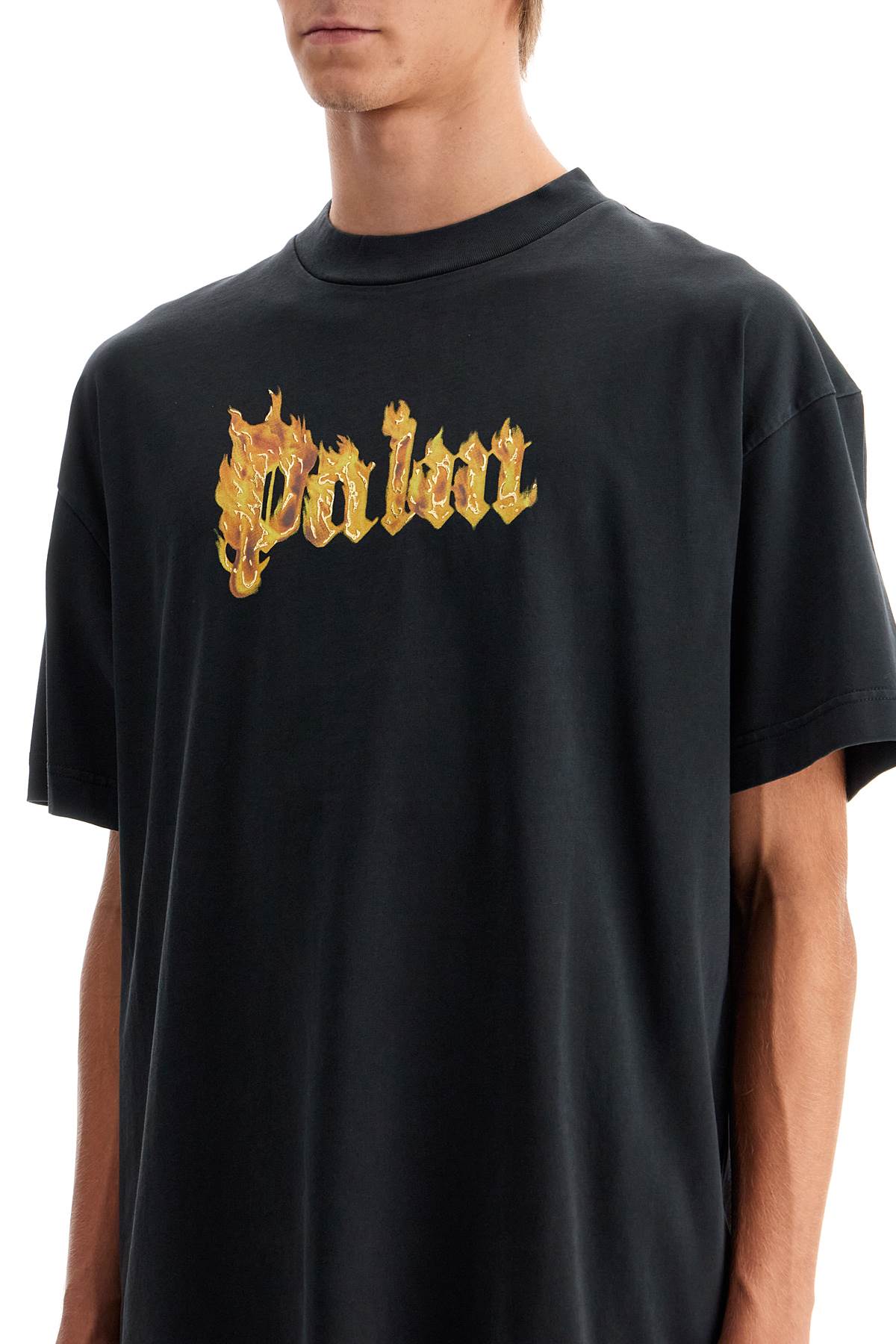 PALM ANGELS "burning logo t-shirt