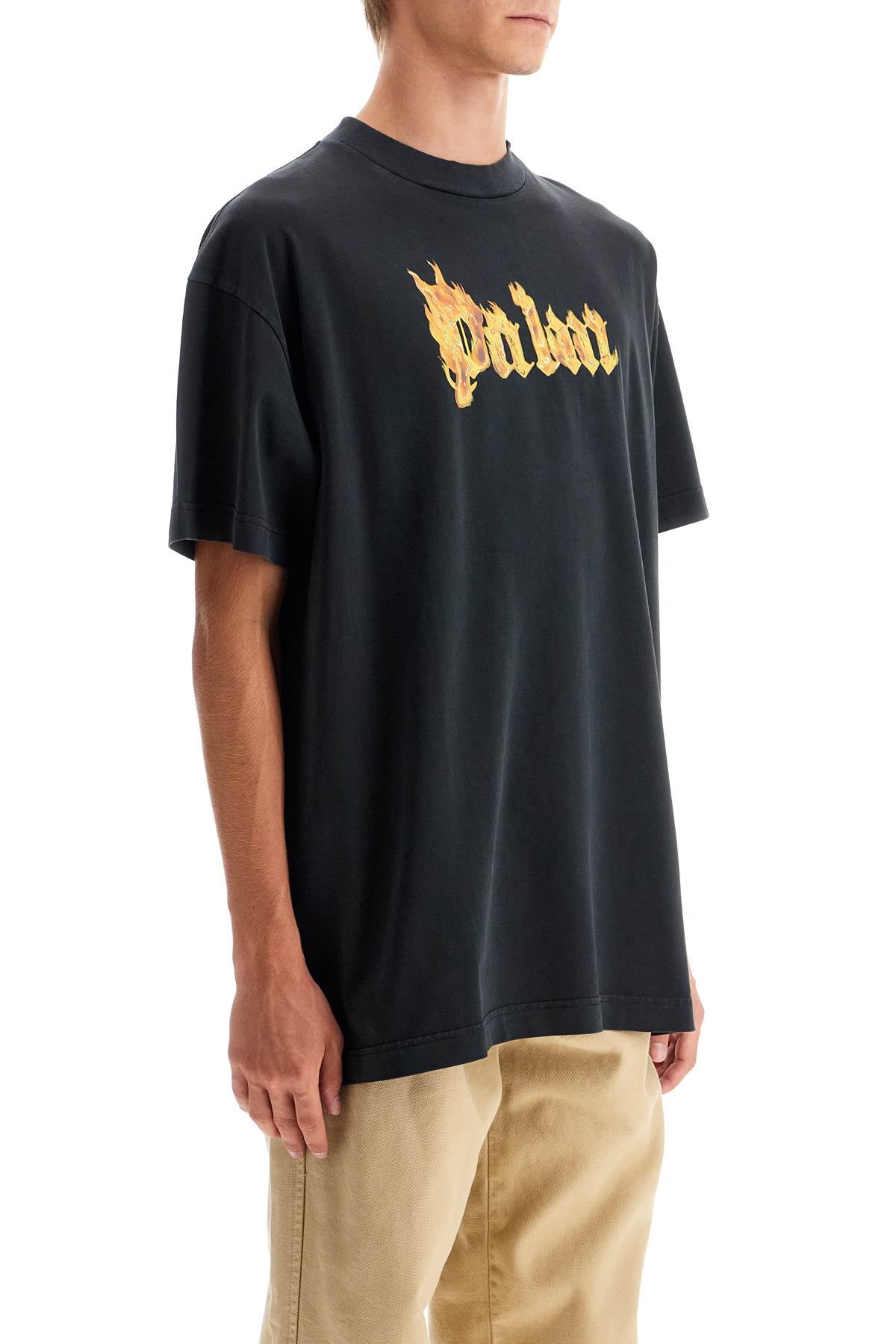 PALM ANGELS "burning logo t-shirt