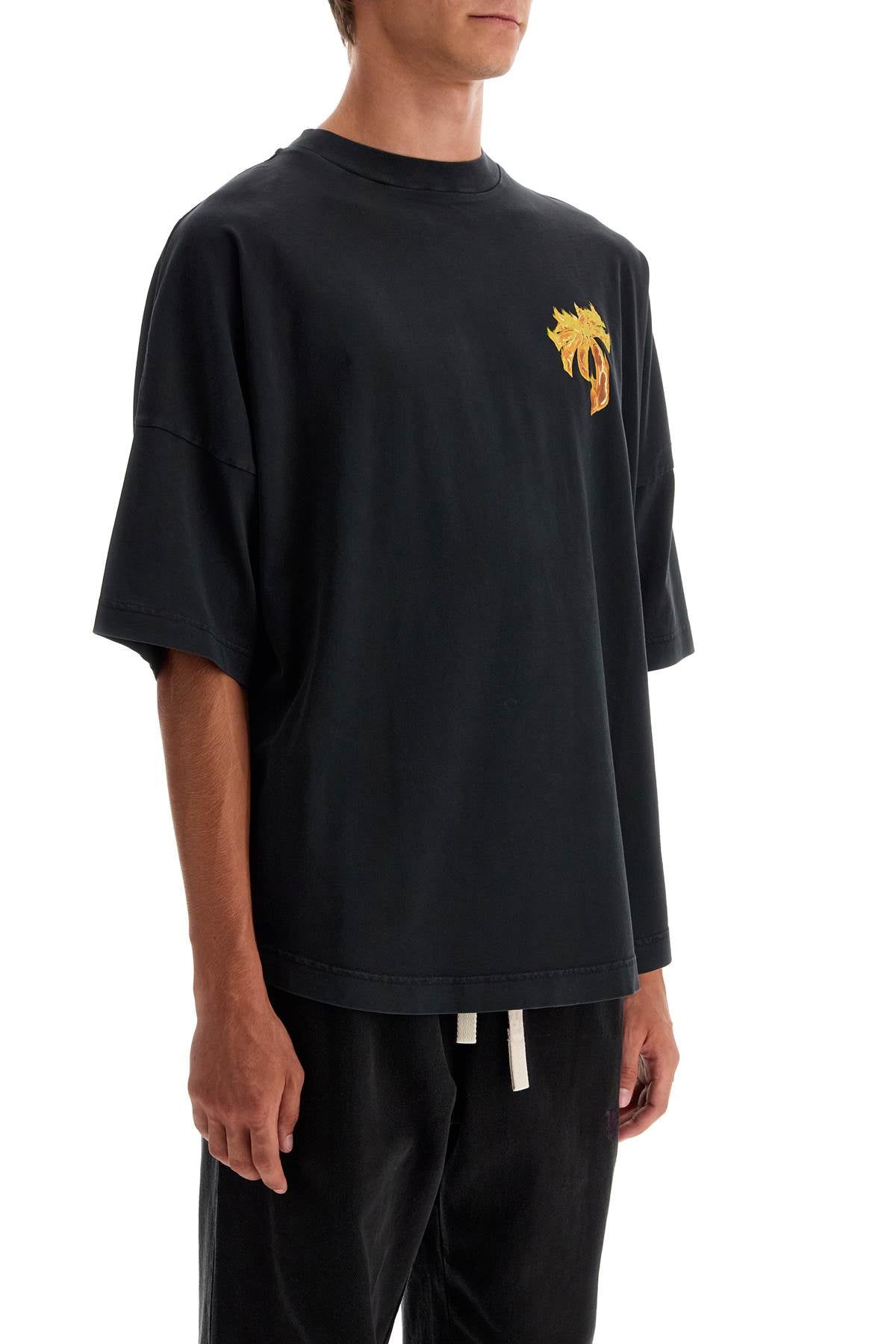 PALM ANGELS "burning palm oversized t