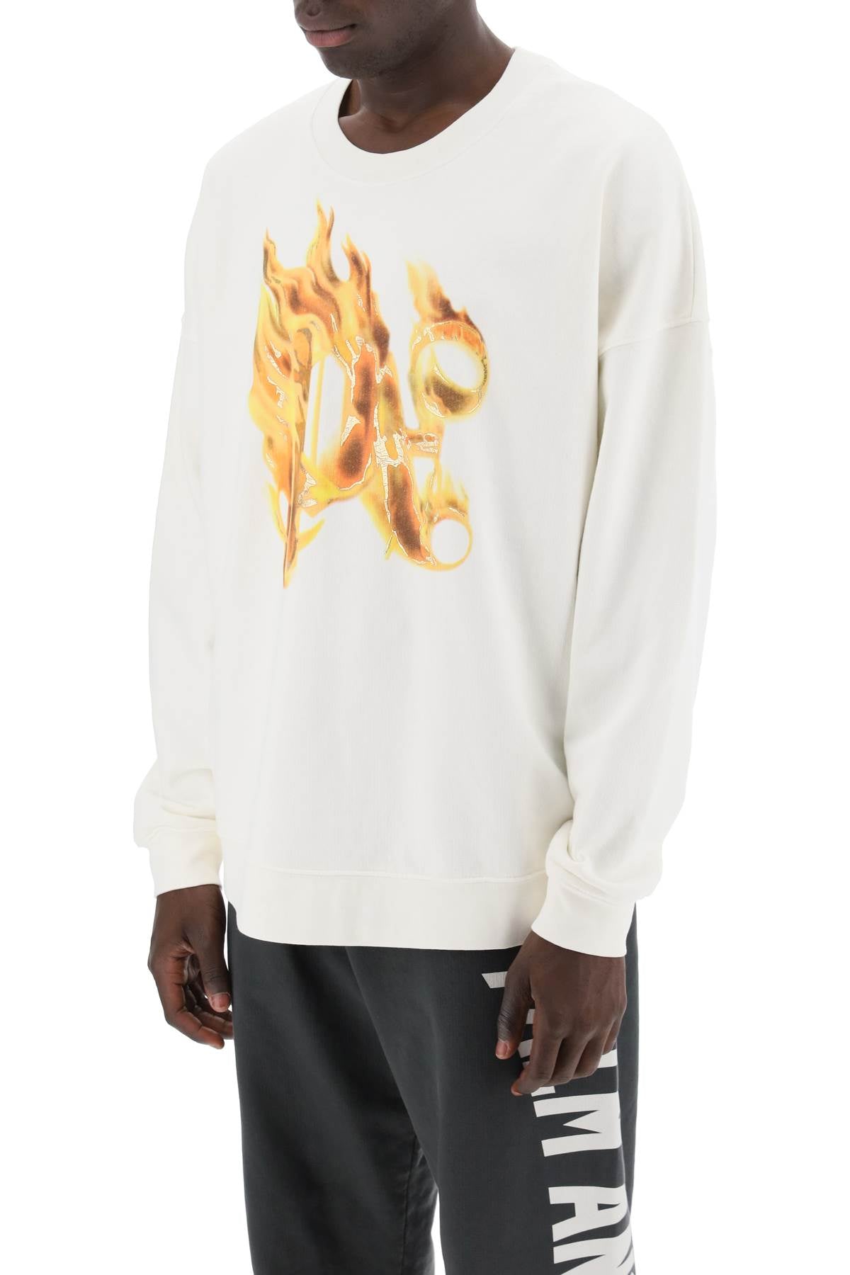 PALM ANGELS "burning monogram crewneck