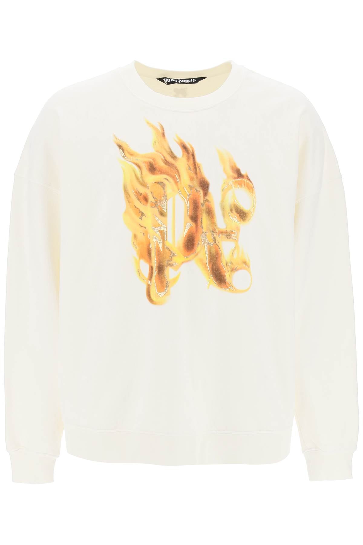 PALM ANGELS "burning monogram crewneck