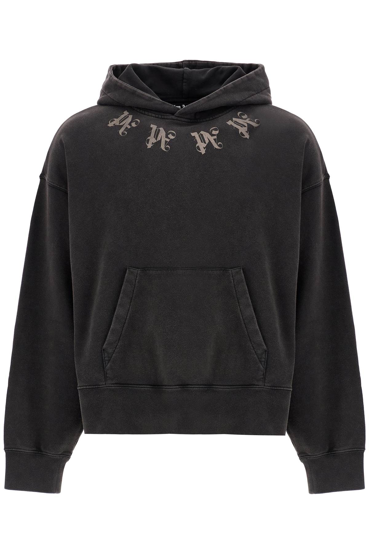 PALM ANGELS statement monogram hooded sweatshirt