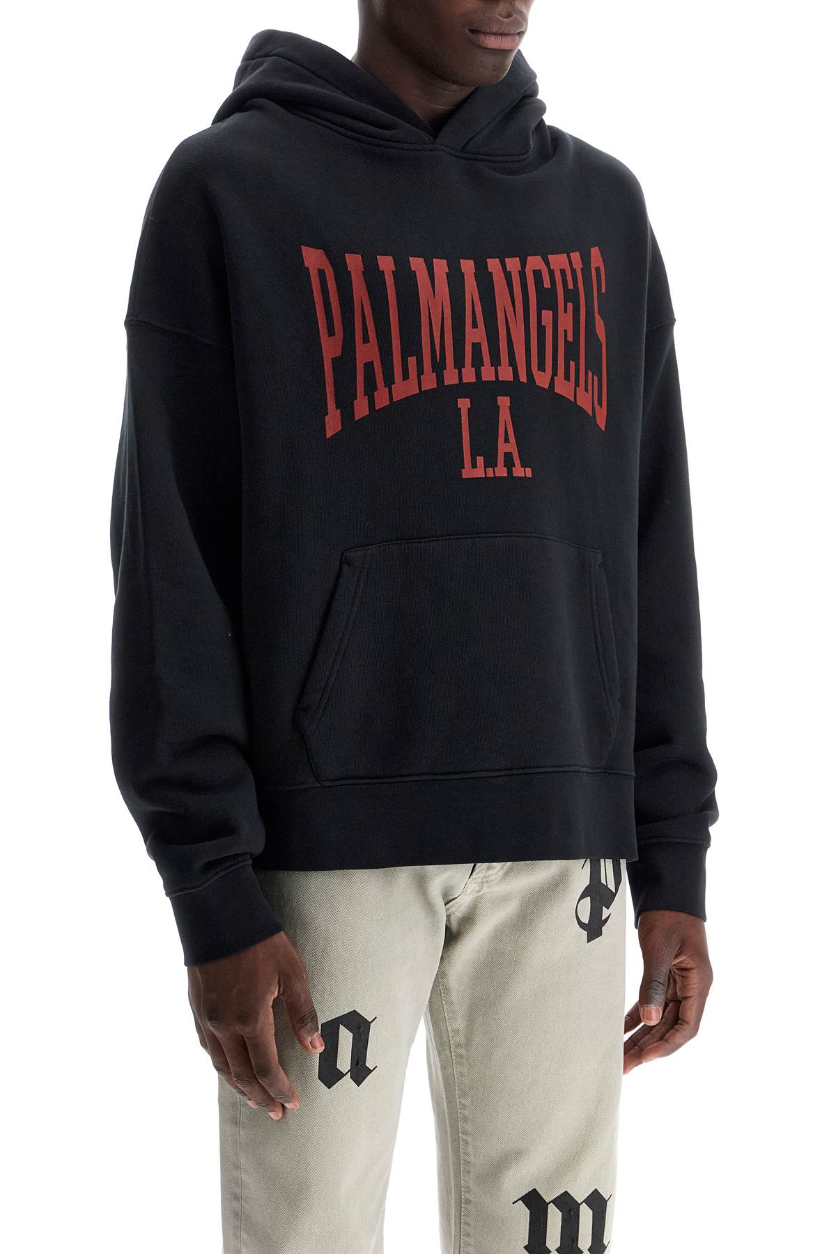 PALM ANGELS college hooded sweatshirt