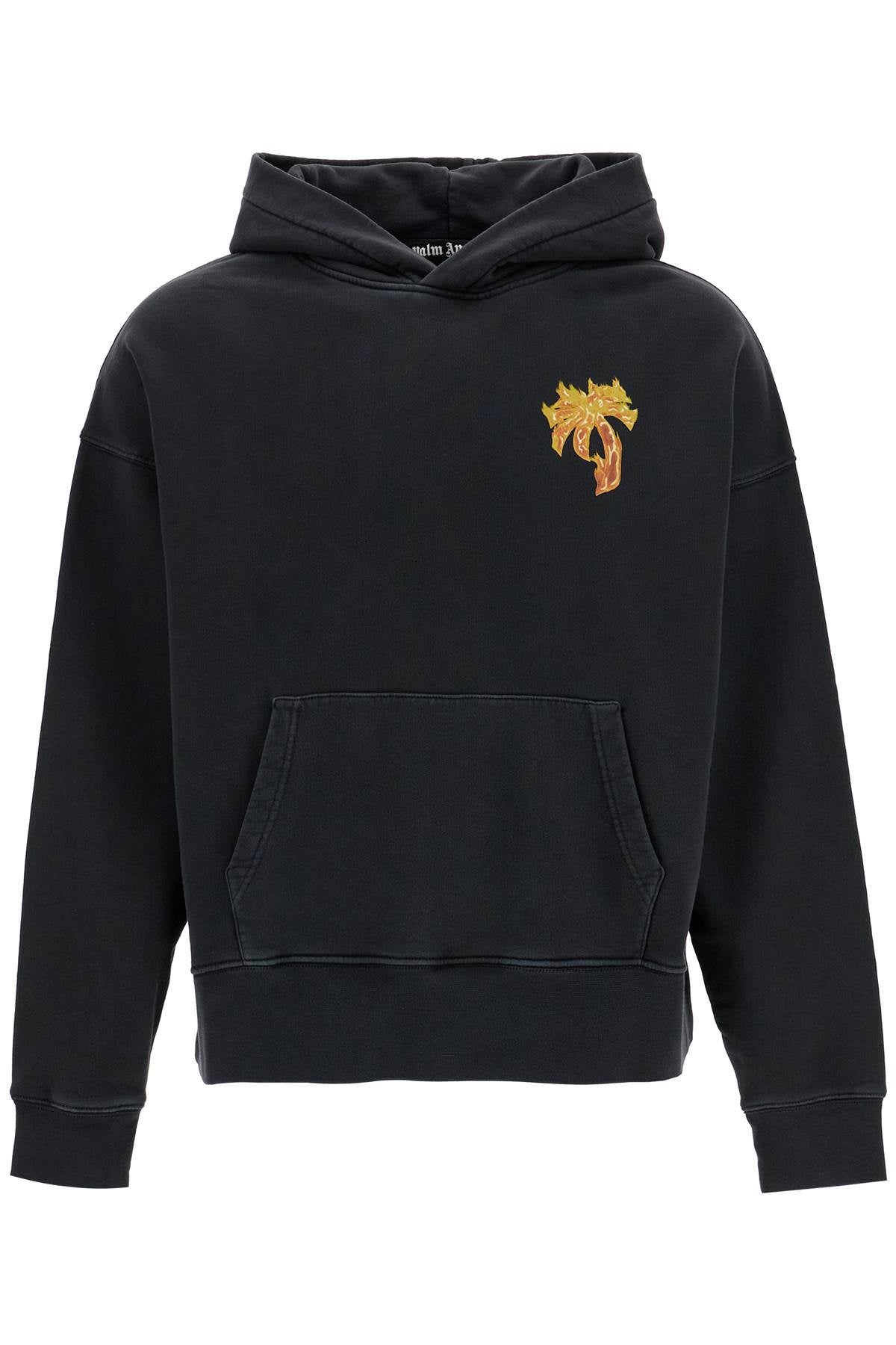 PALM ANGELS "burning palm oversized hoodie with hood"