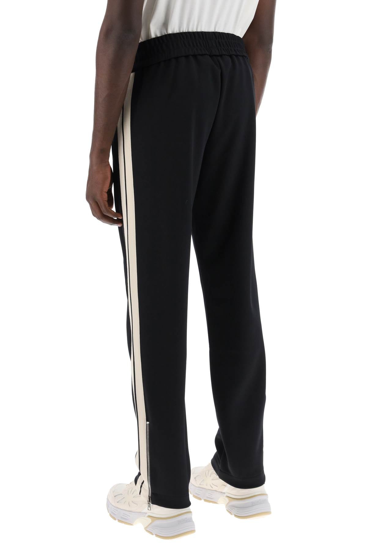 PALM ANGELS contrast band joggers with track in