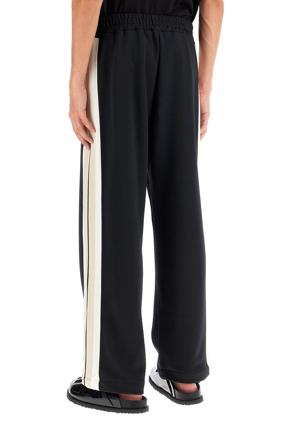 PALM ANGELS contrast band joggers with track in