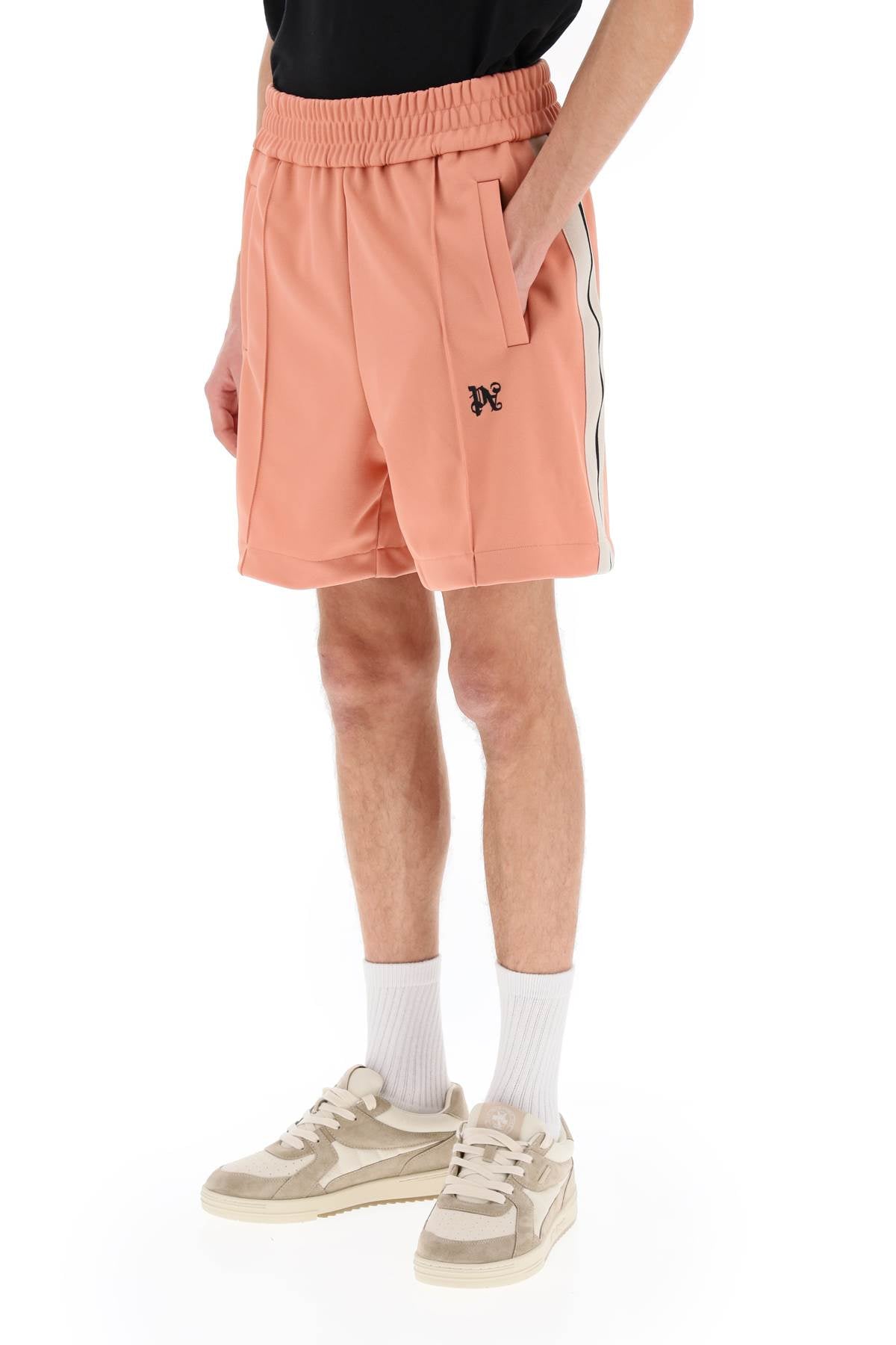 PALM ANGELS sweatshorts with side bands