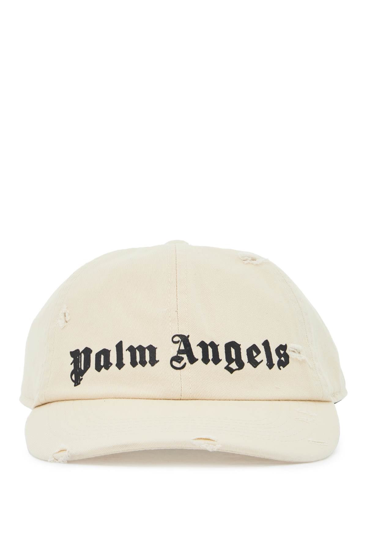 PALM ANGELS distressed baseball cap with logo