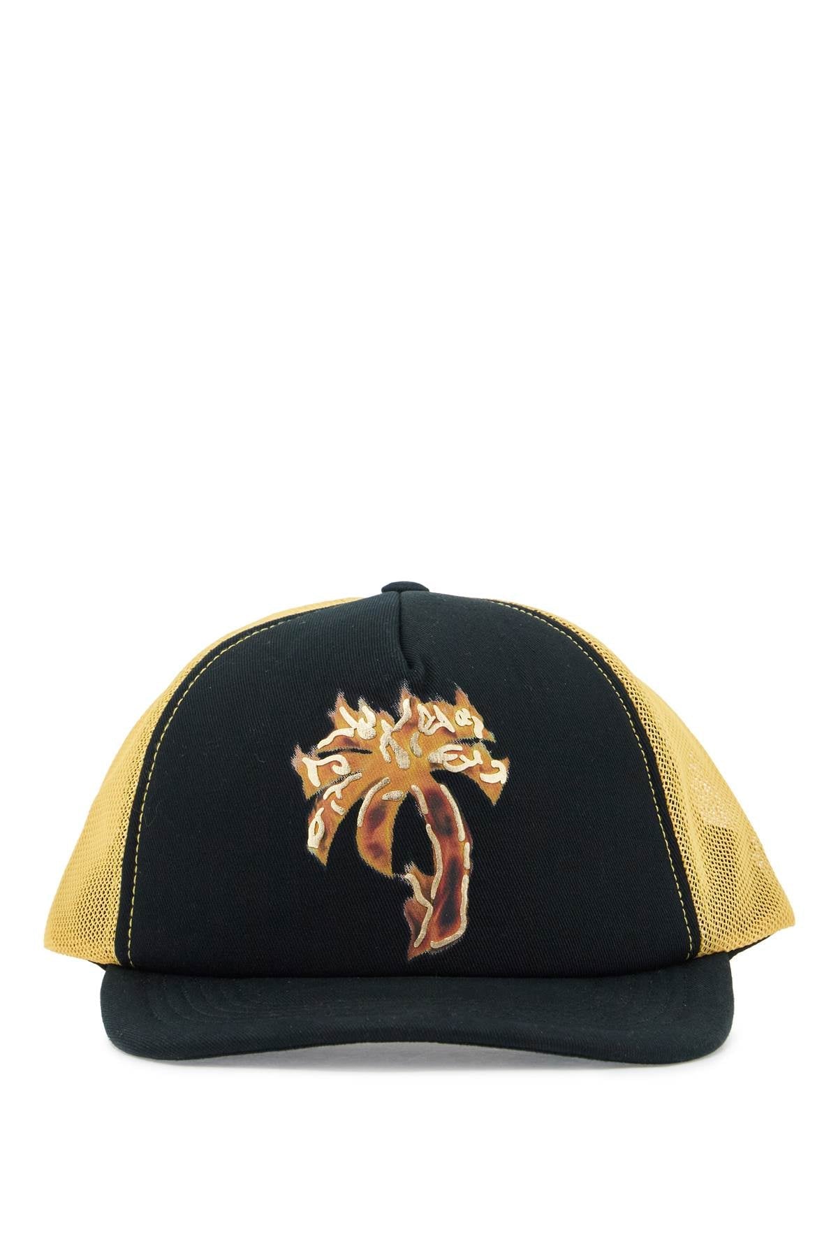 PALM ANGELS "burning palm trucker hat