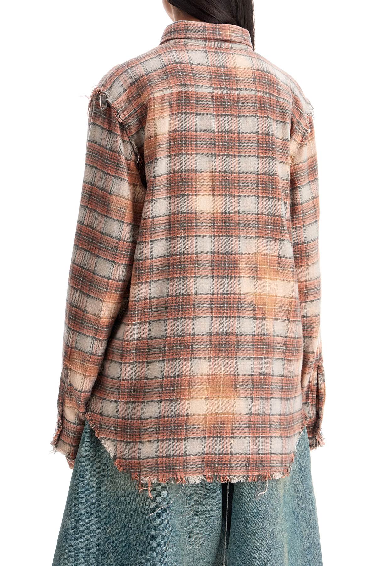 R13 frayed flannel shirt