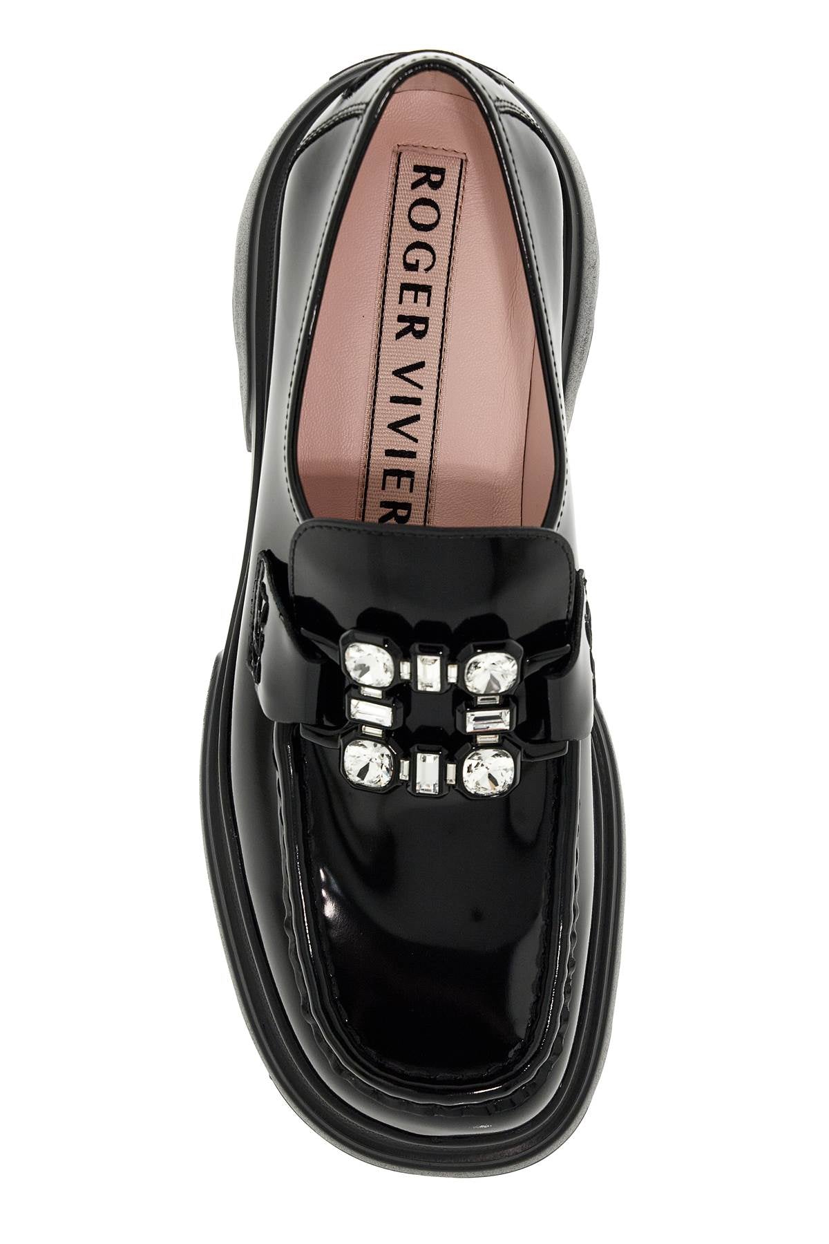 ROGER VIVIER wallaviv patent leather loafers with rh