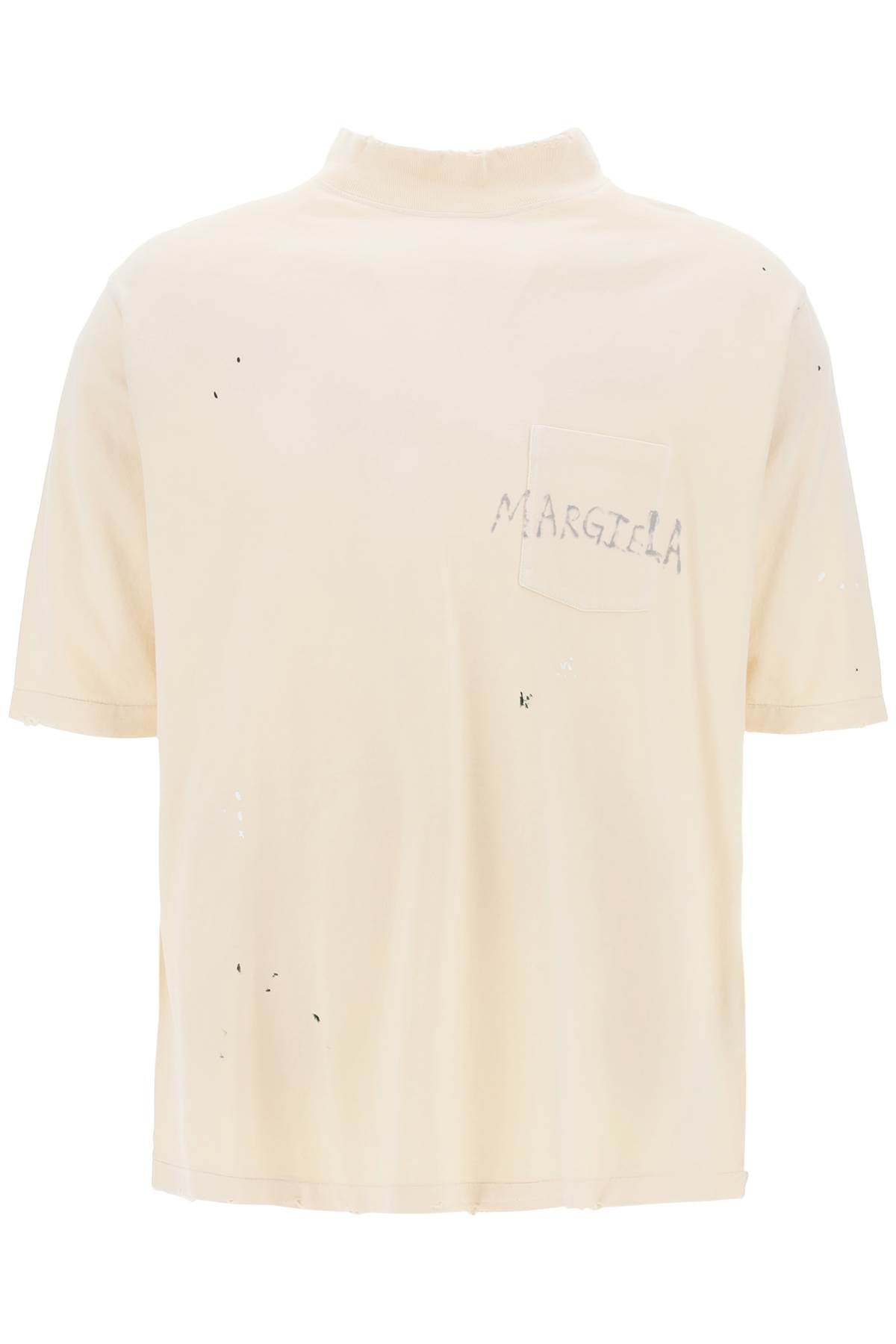 MAISON MARGIELA handwritten logo t-shirt with written text