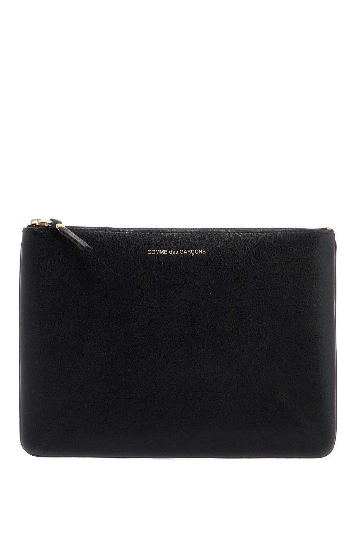 COMME DES GARCONS WALLET smooth leather pouch in seven words